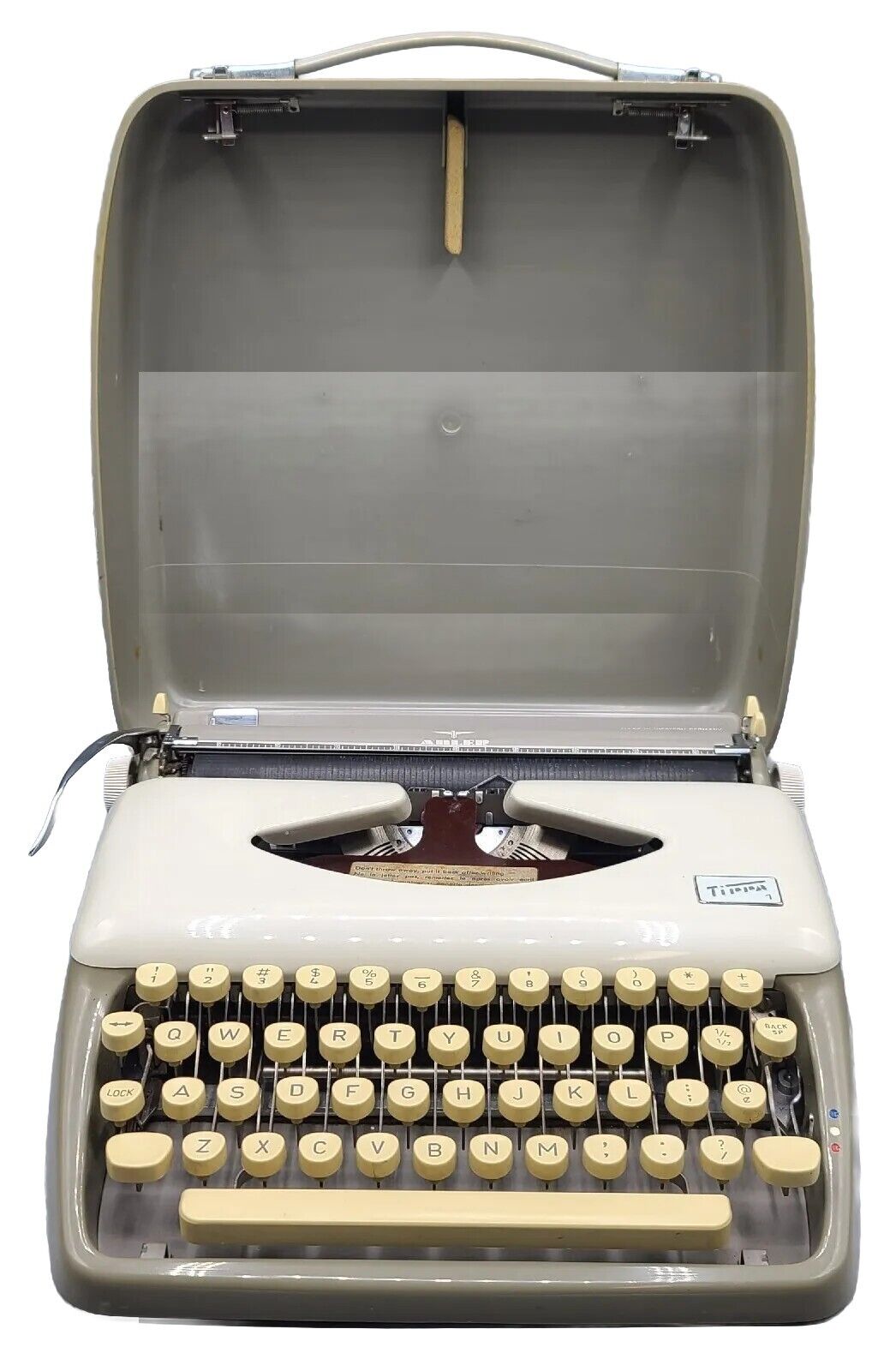VTG 1964 Adler Tippa 1 Portable Two-Tone Typewriter, West Germany