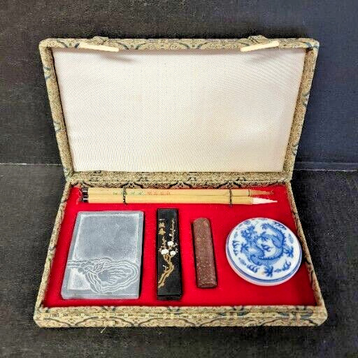 VTG Chinese Calligraphy Writing/Painting Tools in Original Box 6 pc