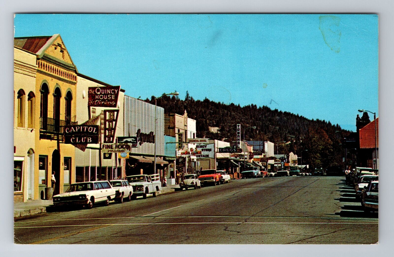 Quincy CA-California, Scenic Street View, Antique, Vintage c1978 Postcard