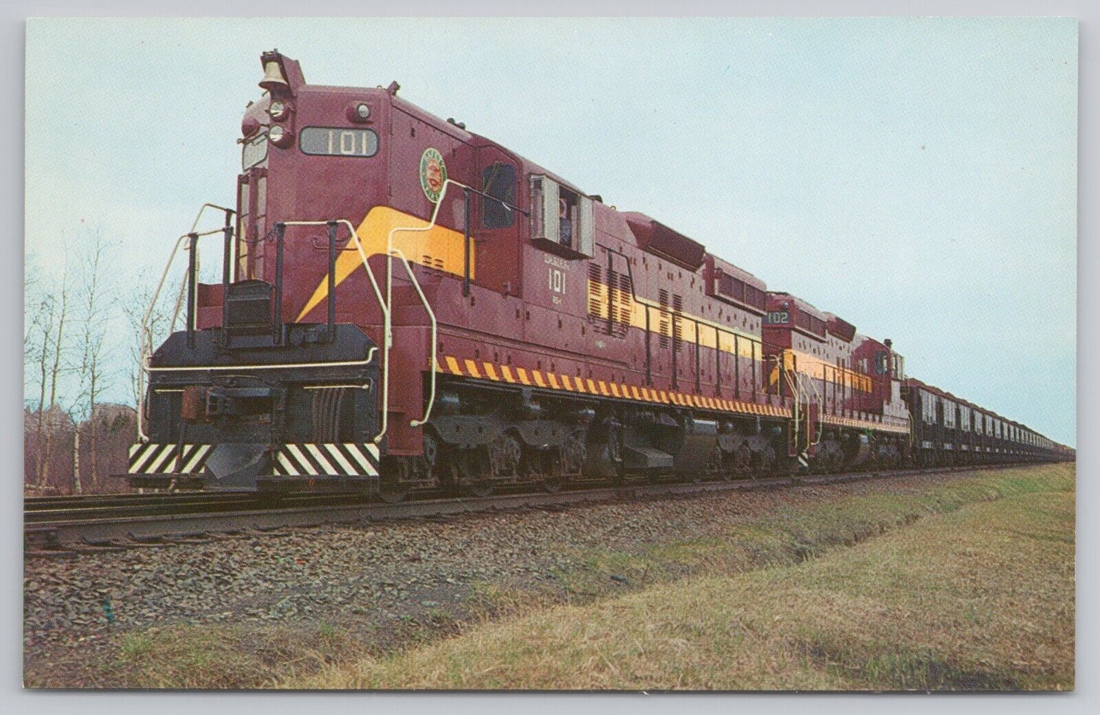 Hauling Iron Ore Train Duluth Minnesota Vermilion Cuyuna Mesaba Ranges Postcard
