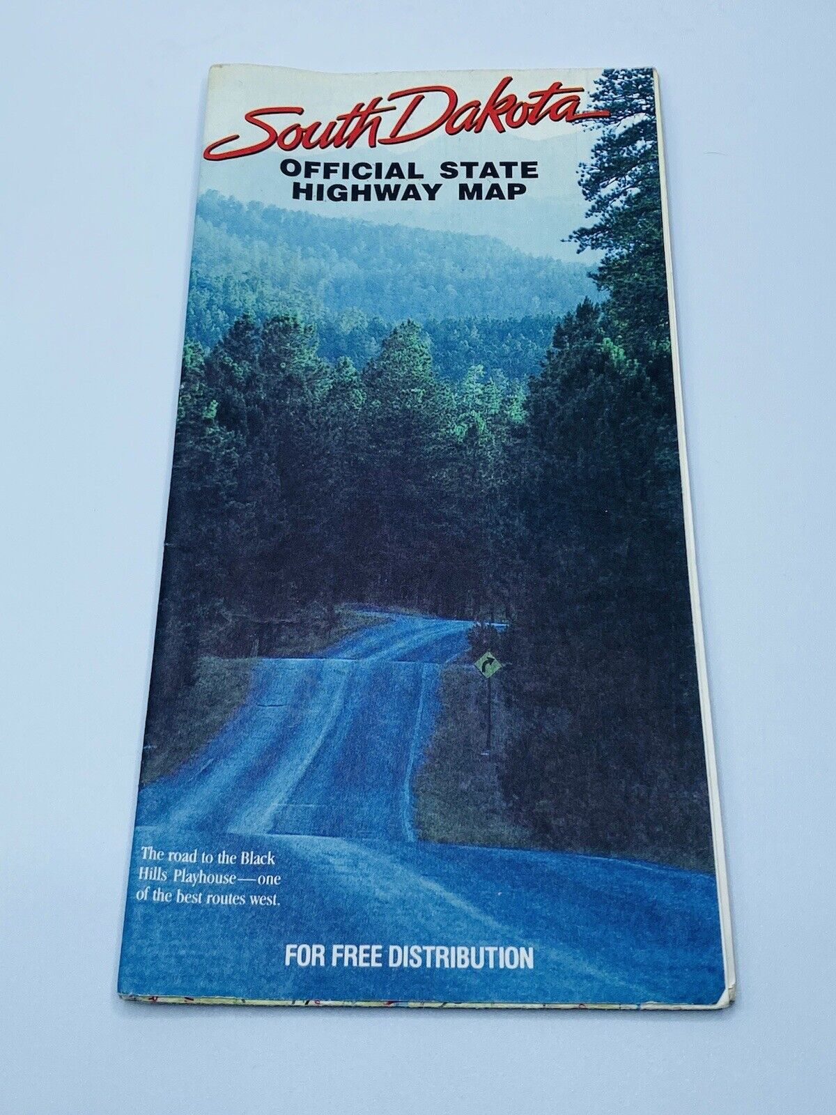 Vintage South Dakota￼ Map Travel Roadmap Vacation Attractions 1980’s