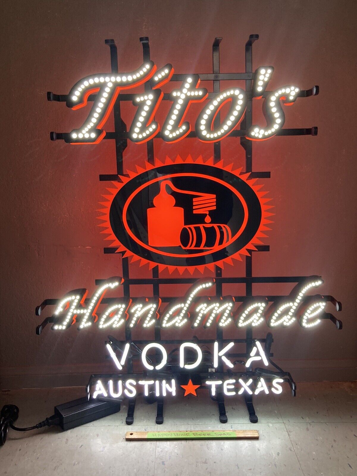 🔥PICK UP ONLY New Tito’s Vodka Bar Neon & Led Light Bar Beer Sign LARGE 28x 34