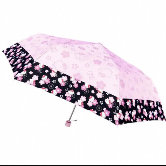 Sanrio Hello Kitty Folding Umbrella Kyoto Haro Saisai Pattern Emerges When Wet