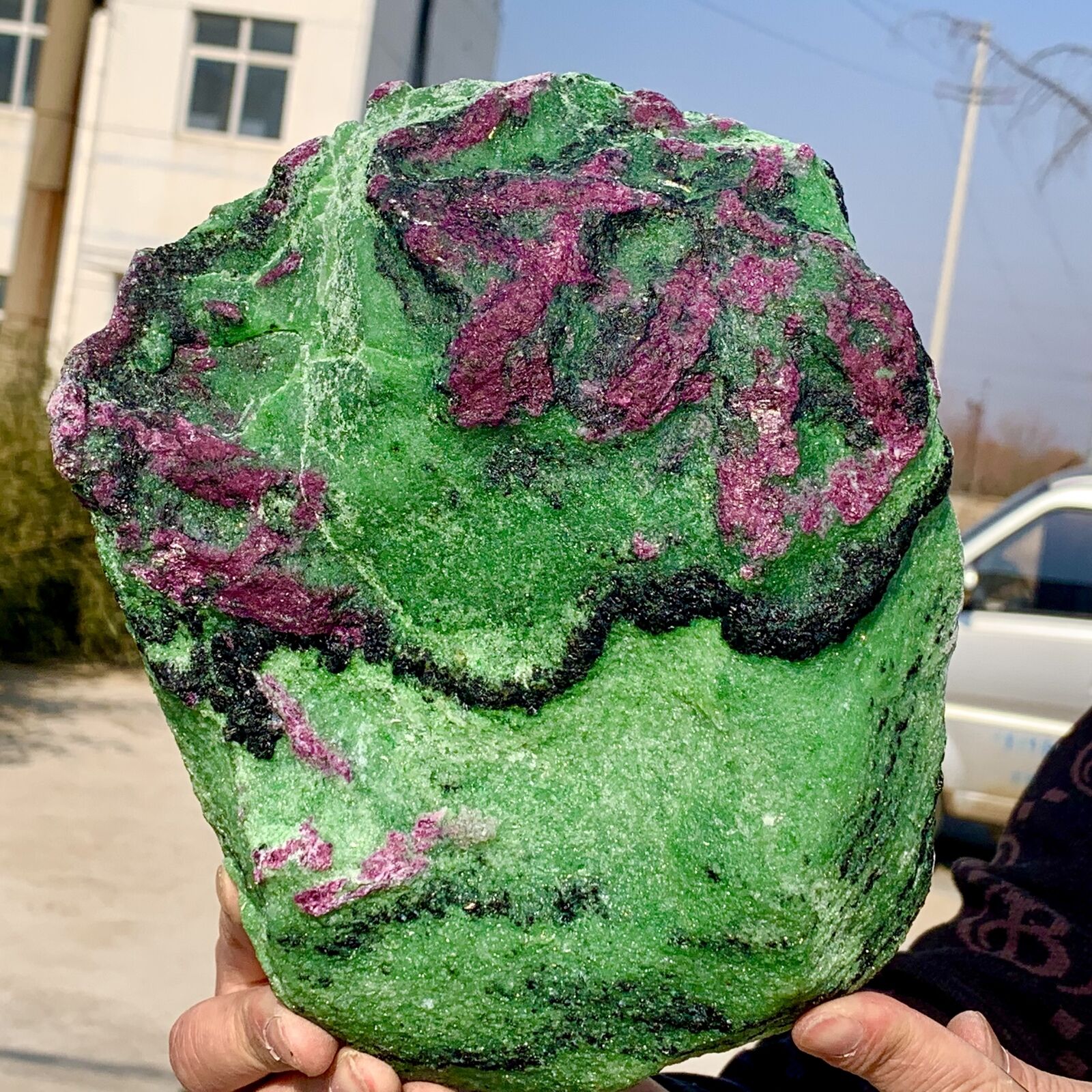 8.32LB Natural green Ruby zoisite (anylite) crystal Chakra Healing Energy
