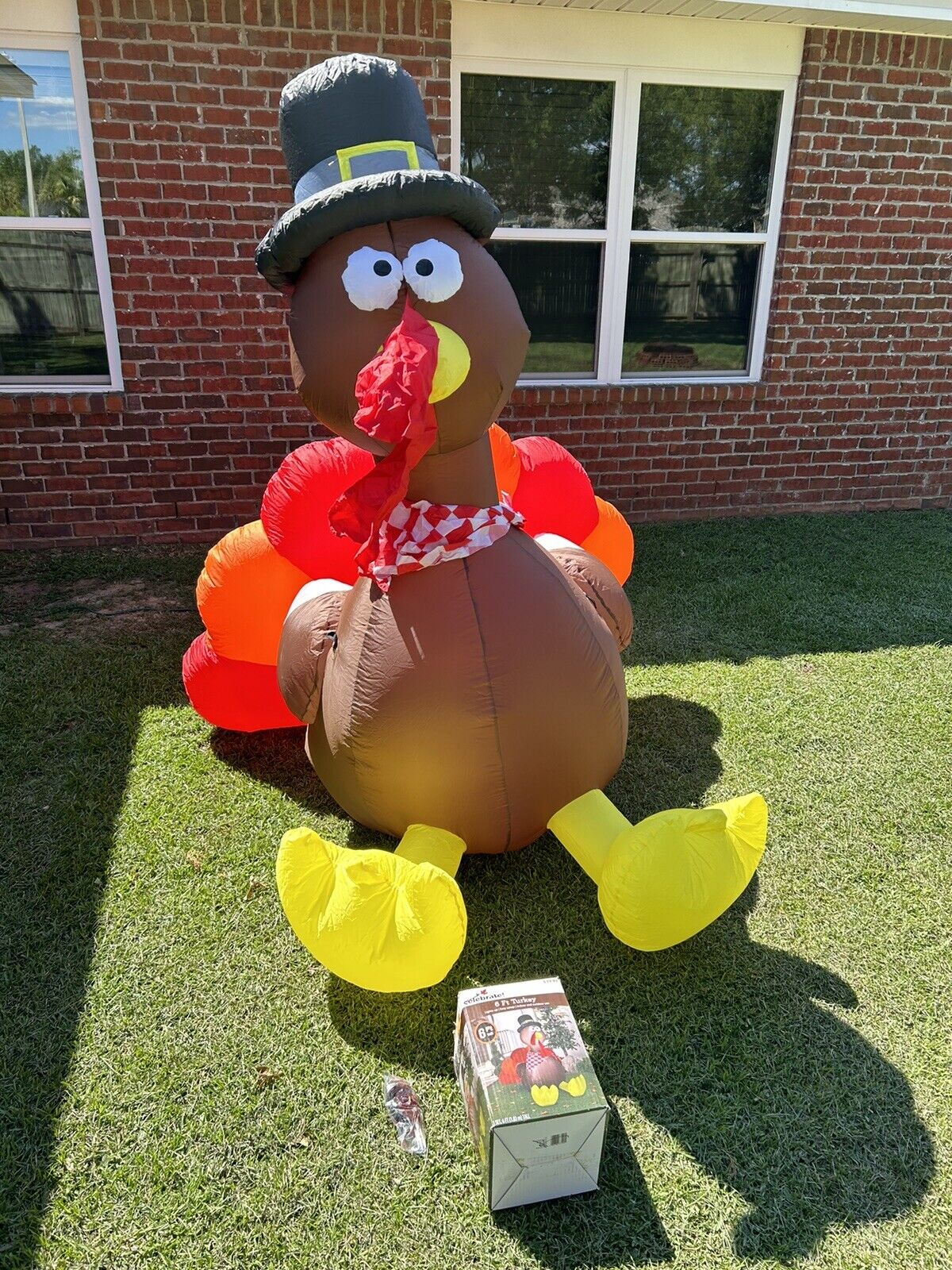 NEW OPEN BOX Turkey 6 Foot Lighted Airblown Inflatable QUALITY