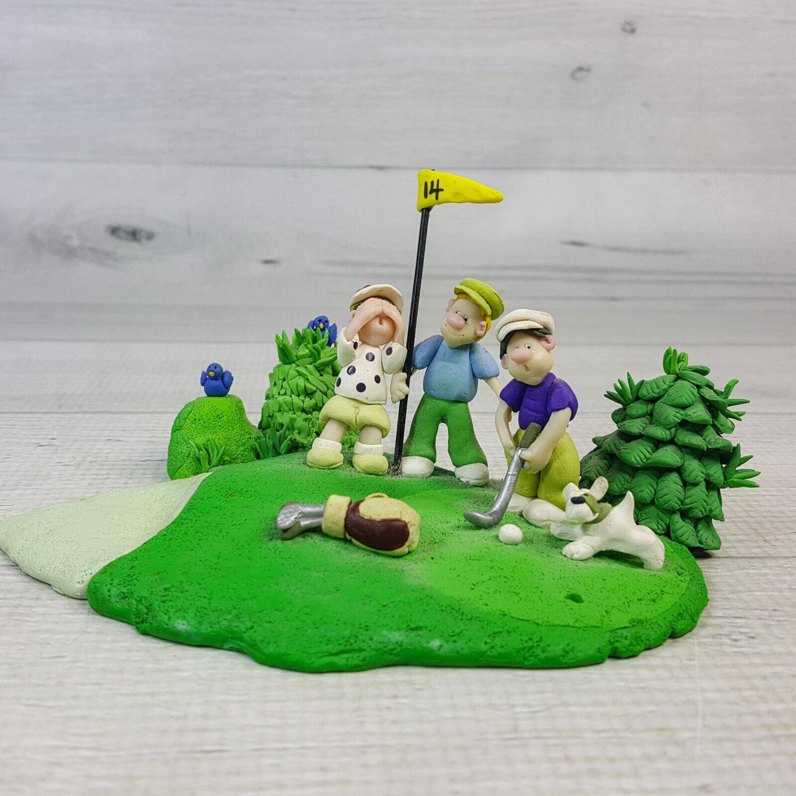 Coyne\'s Little Street I Can\'t Bear to Look Golfing Sculpted Clay Golfer Figurine