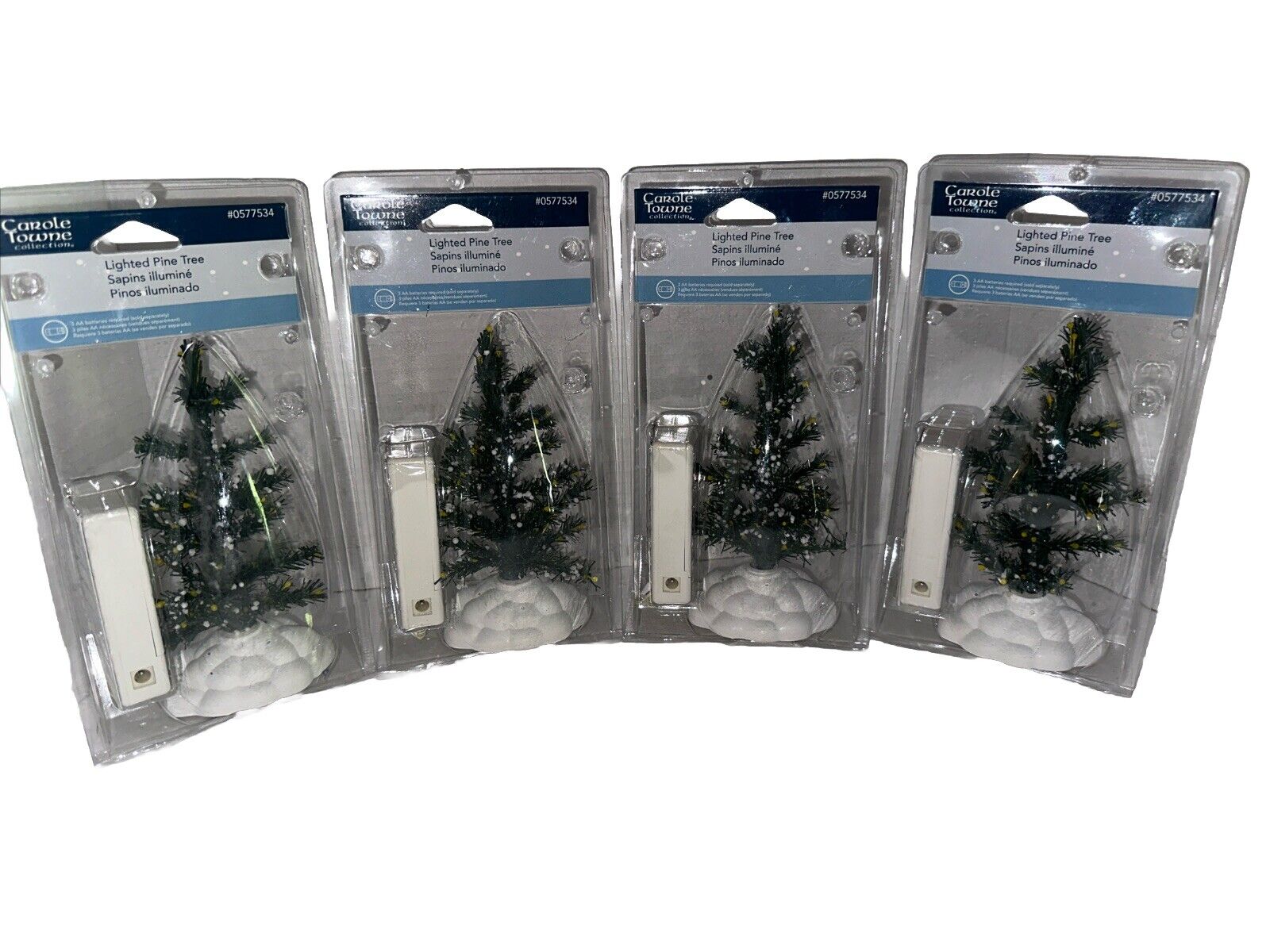 Lemax 2014 Lighted Pine Tree Medium Holiday & Seasonal Lot Of 4 New 1N