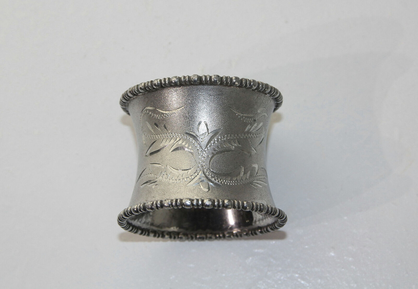 Yankton SD OSB Silver Zipper Etched Napkin Ring Benedictine Convent Monastery
