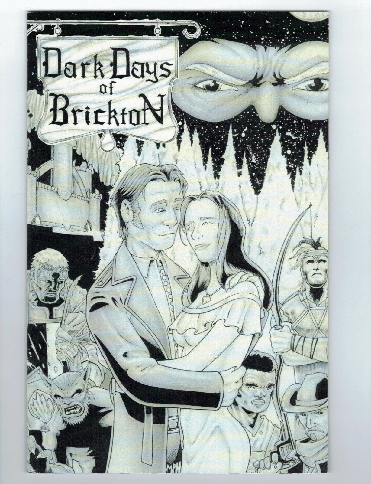 Dark Days of Brickton #1 VF+ signed 3X by Nerdaties team - RARE comic book