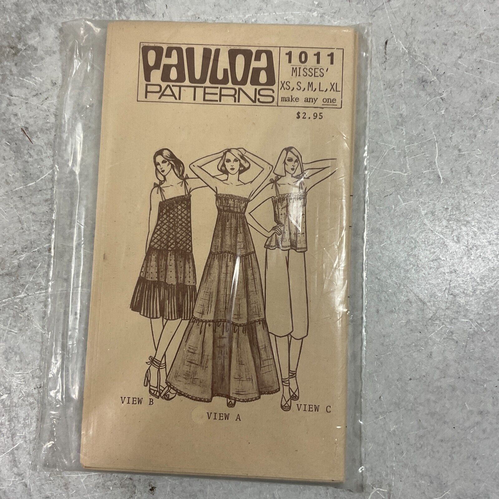 Vintage Hawaiian Pauloa Patterns 1011 Dress Pattern Size XS, S, M, L, XL Uncut