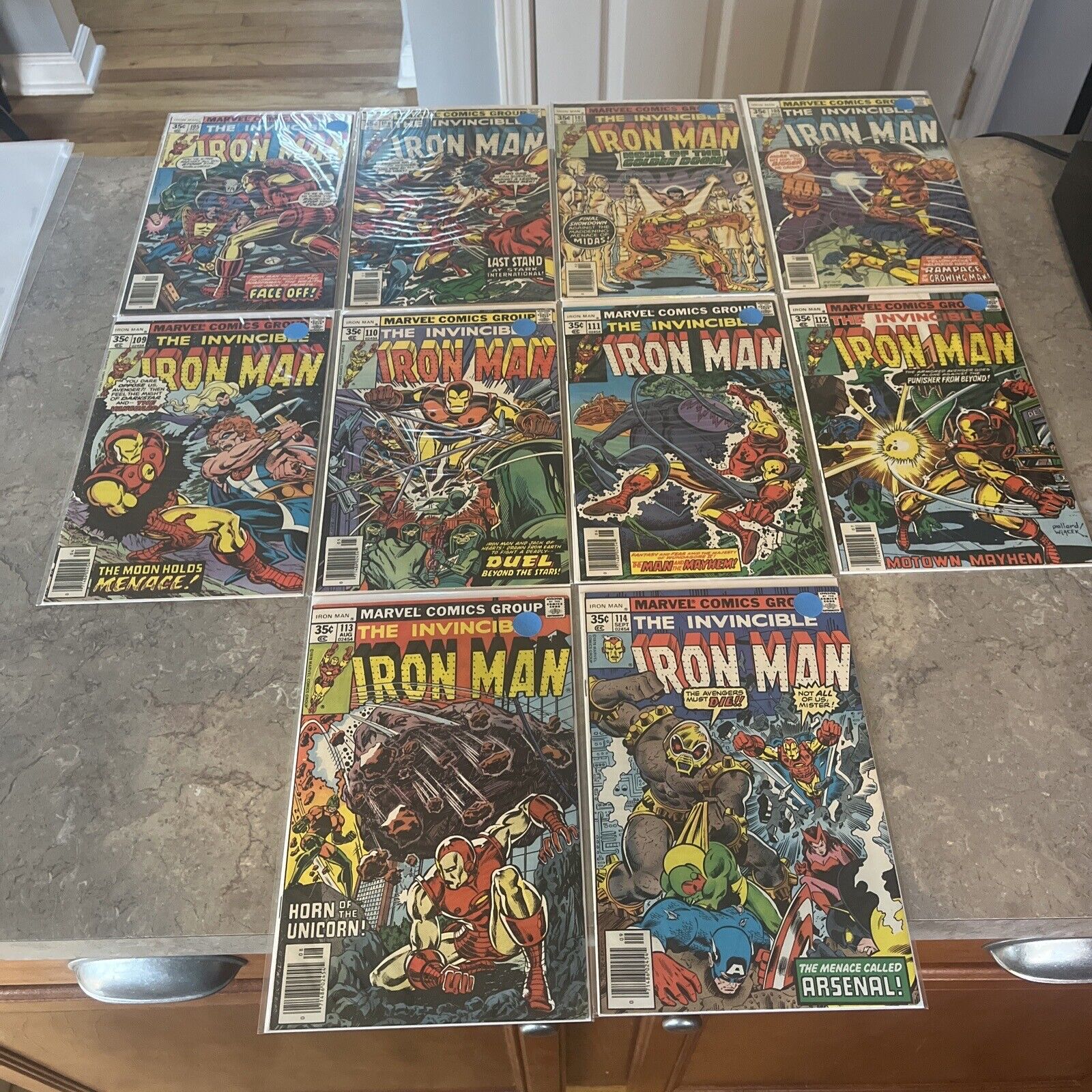 Iron Man #105 - 114 Marvel 1977/ 78 10 Book Lot Books Are All In Great Condition