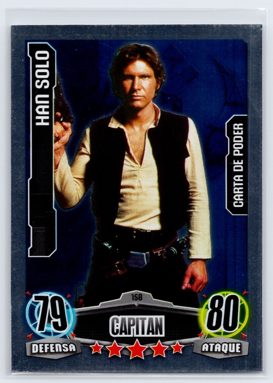 HAN SOLO 2012 Star Wars Argentina Topps Force Attax Silver Foil