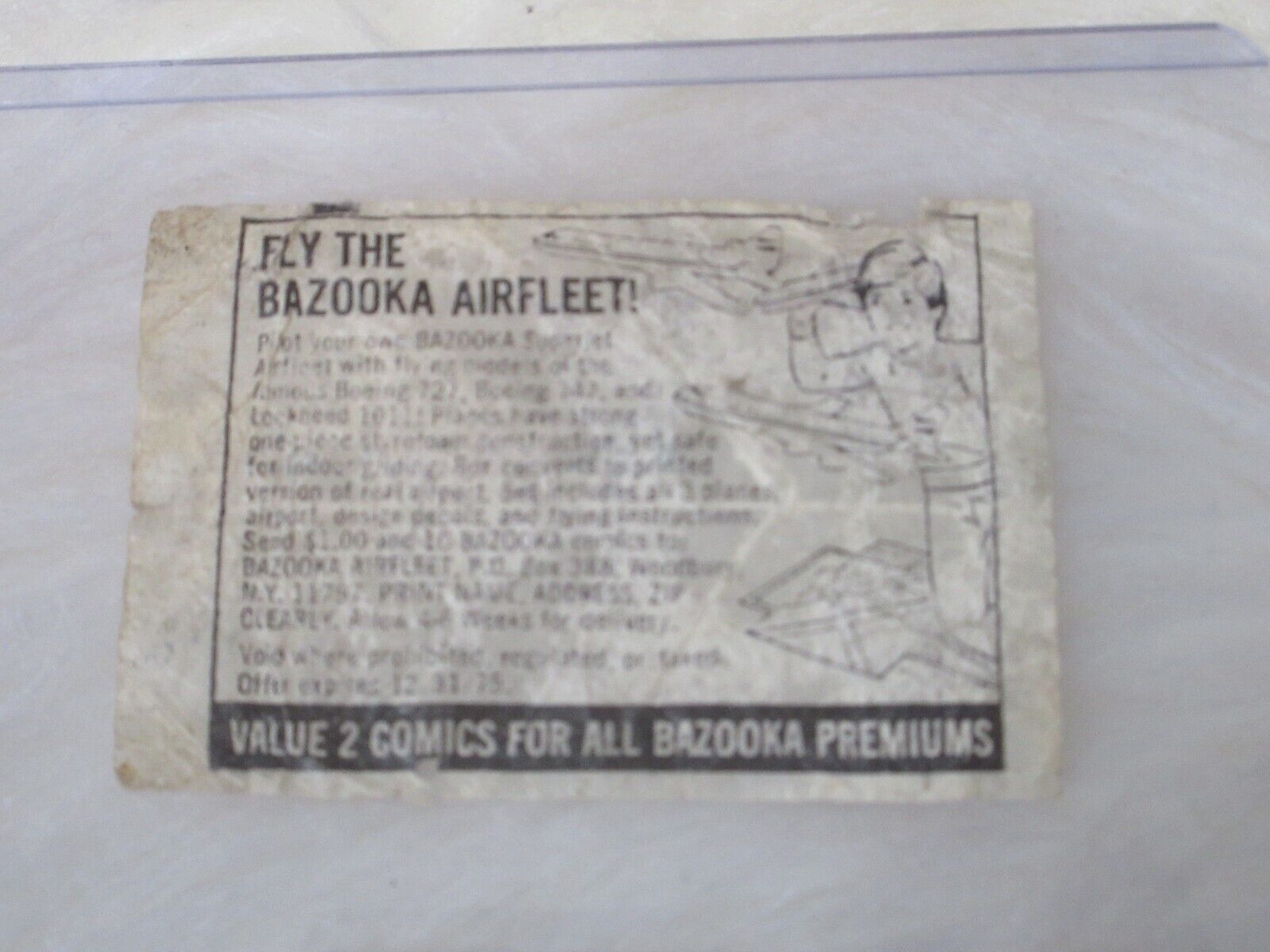 RARE (?) Bazooka Joe Premium Comic Ad Air Fleet Superfleet Boeing Lockheed Set