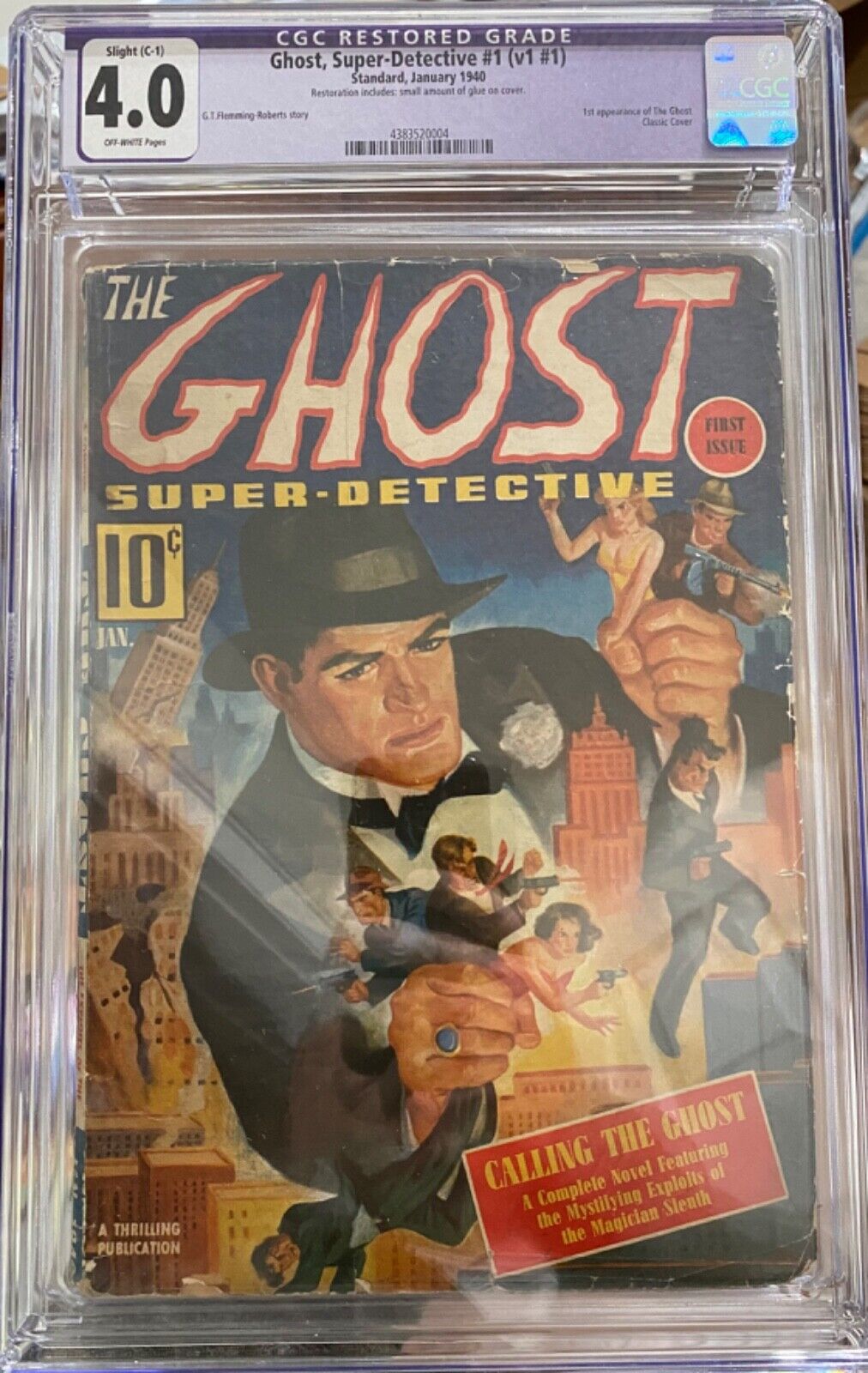 Ghost Super Detective Vol. 1 #1 CGC 4.0 (R) slight C-1 Jan 1940 Key 1st App