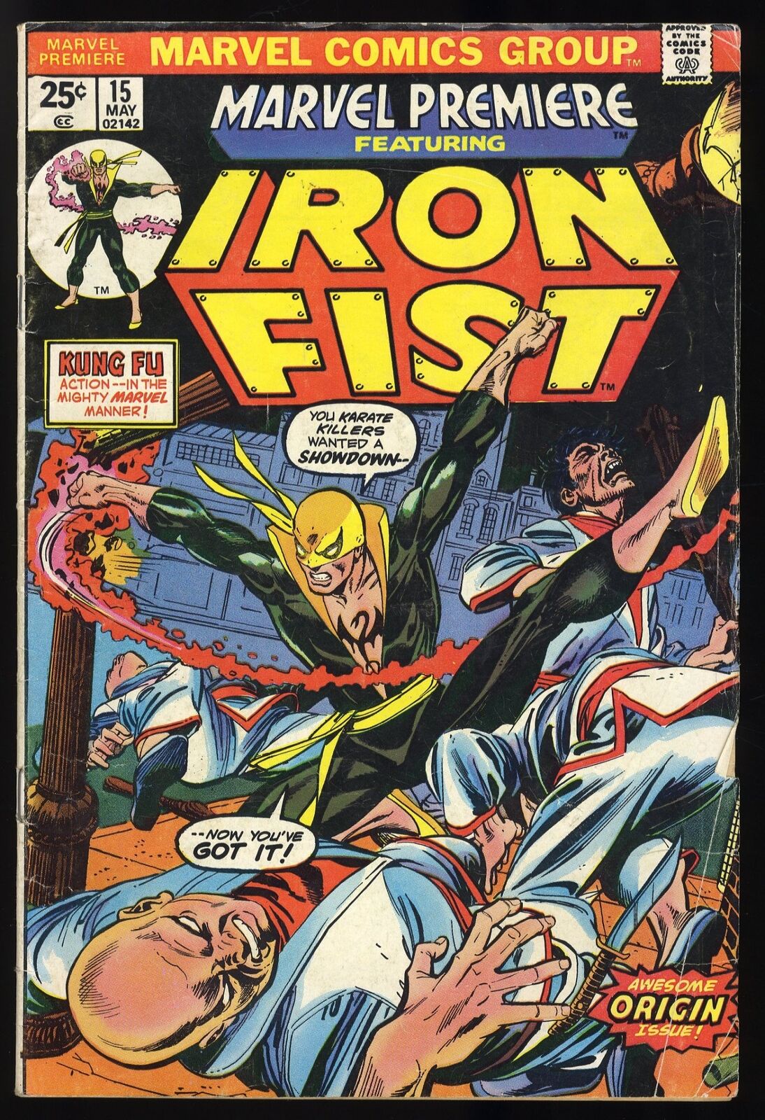 Marvel Premiere #15 VG 4.0 1st Appearance Origin Iron Fist Marvel 1974