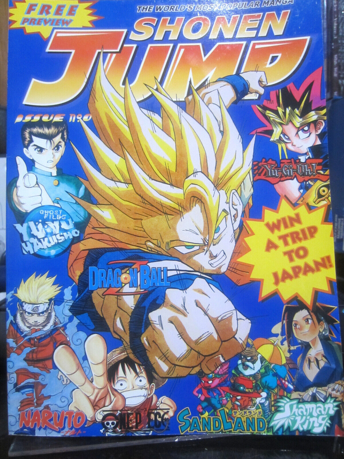2002 Shonen Jump Magazine #0 Dragon Ball Z, One Piece, Sand Land, Naruto NM, 9.4