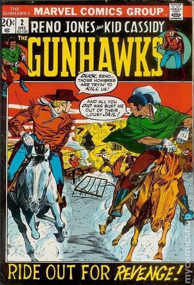 Gunhawks #2 VG+ 4.5 1972 Stock Image Low Grade