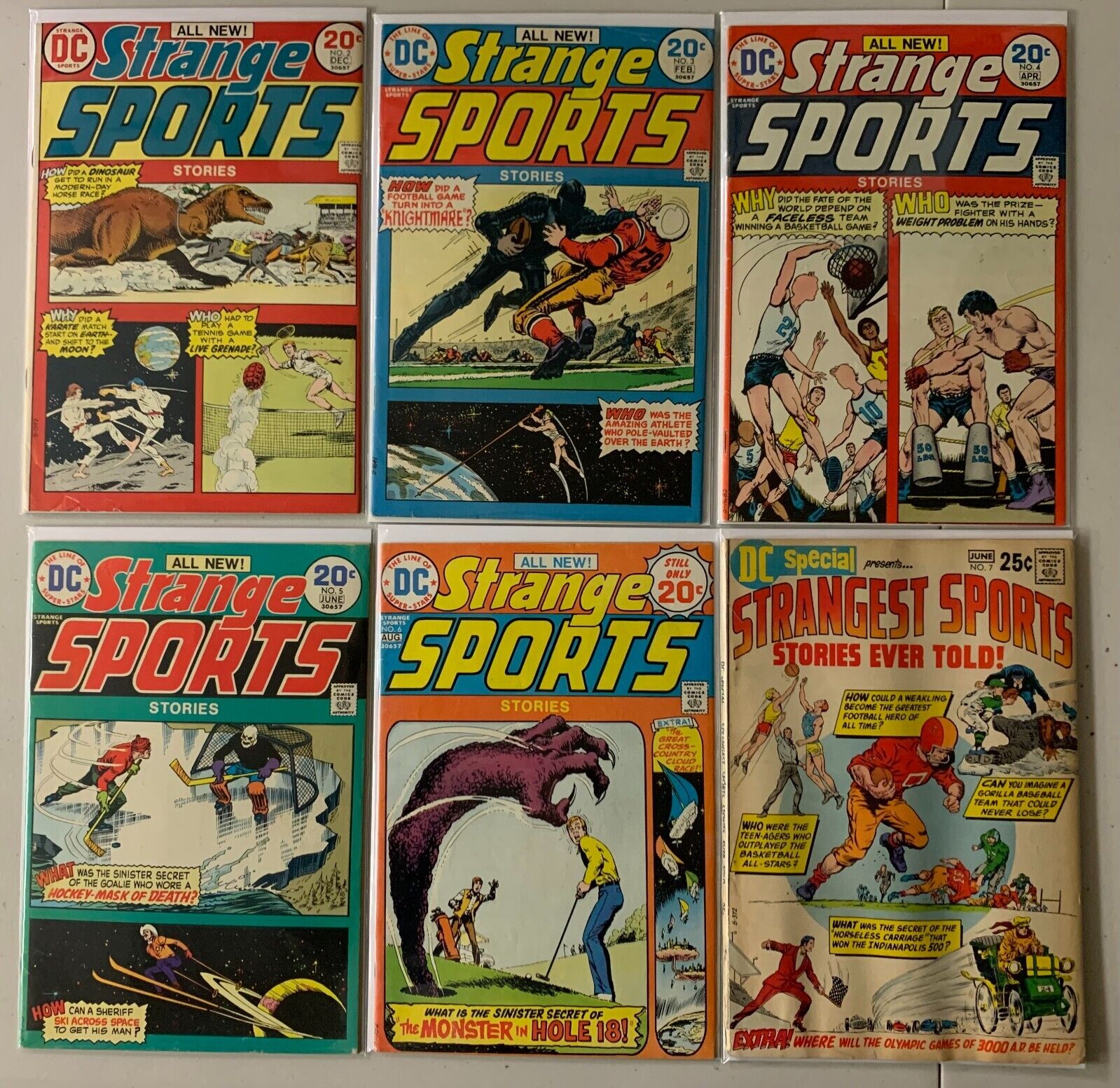 Strange Sports Stories comics run #2-6 + special 6 diff avg 5.0 (1970-74)