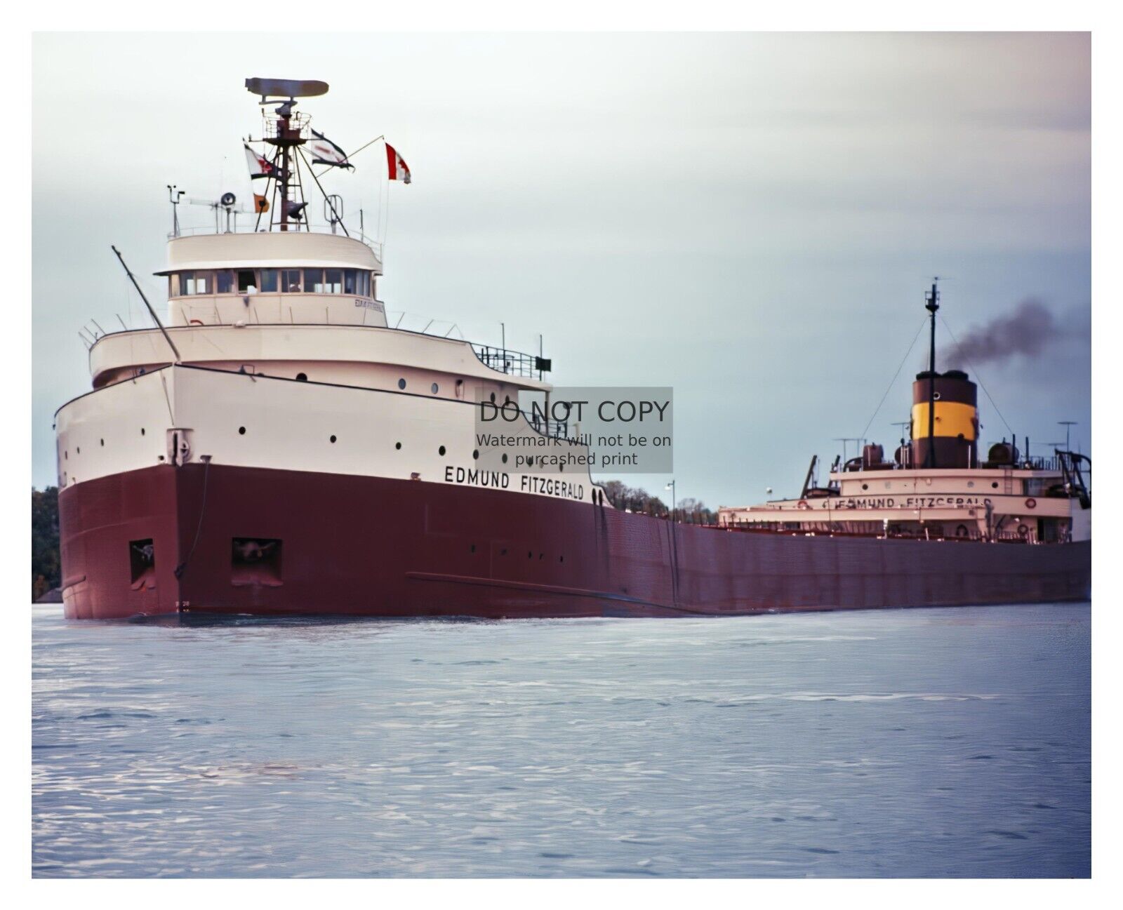 SS EDMUND FITZGERALD GREAT LAKES FREIGHTER SHIP ILL FATED SANK 8X10 COLOR PHOTO