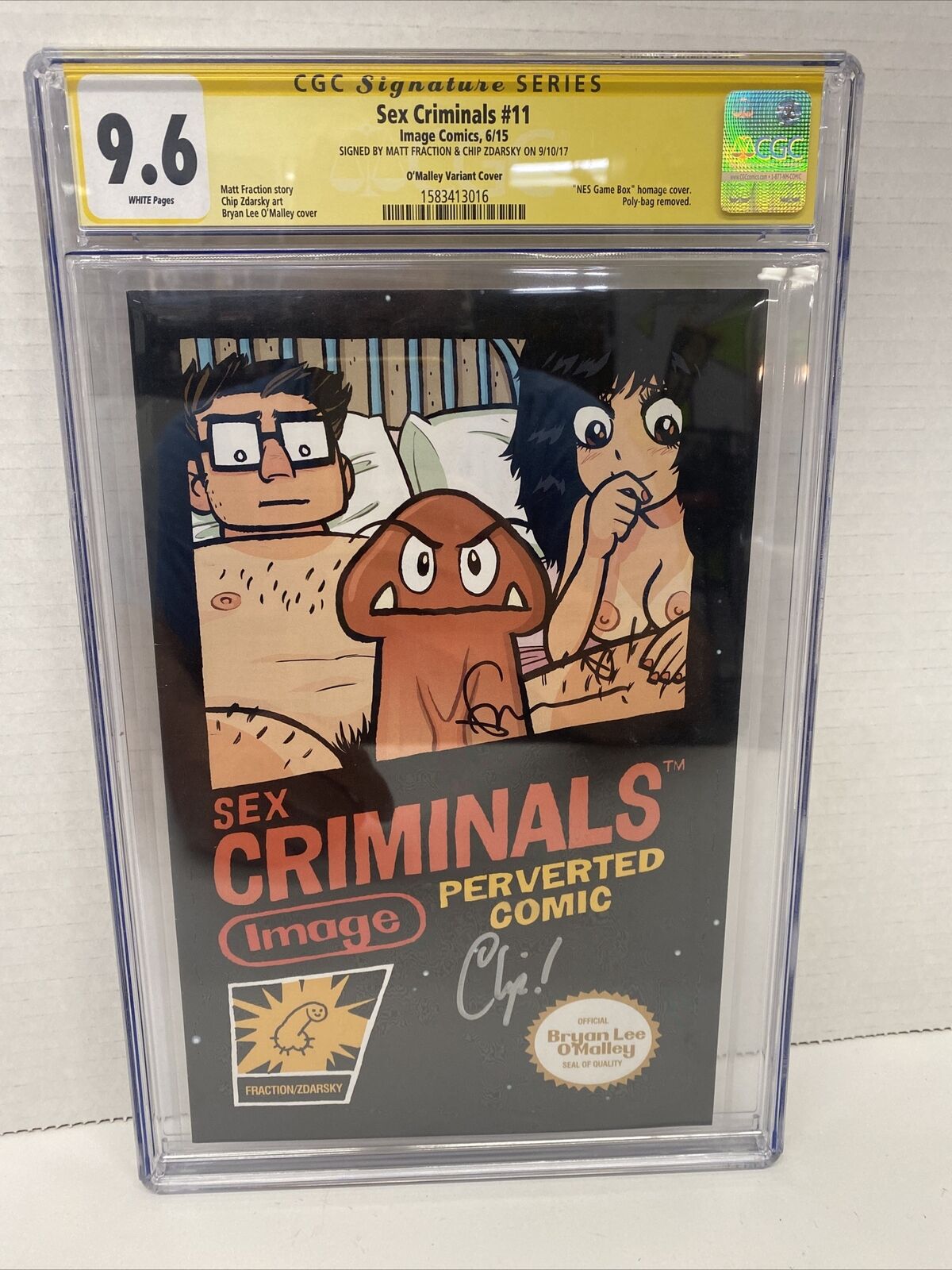 Sex Criminals #11 (Image, 2015) O\'Malley NES Homage Variant Cover Signed CGC 9.6
