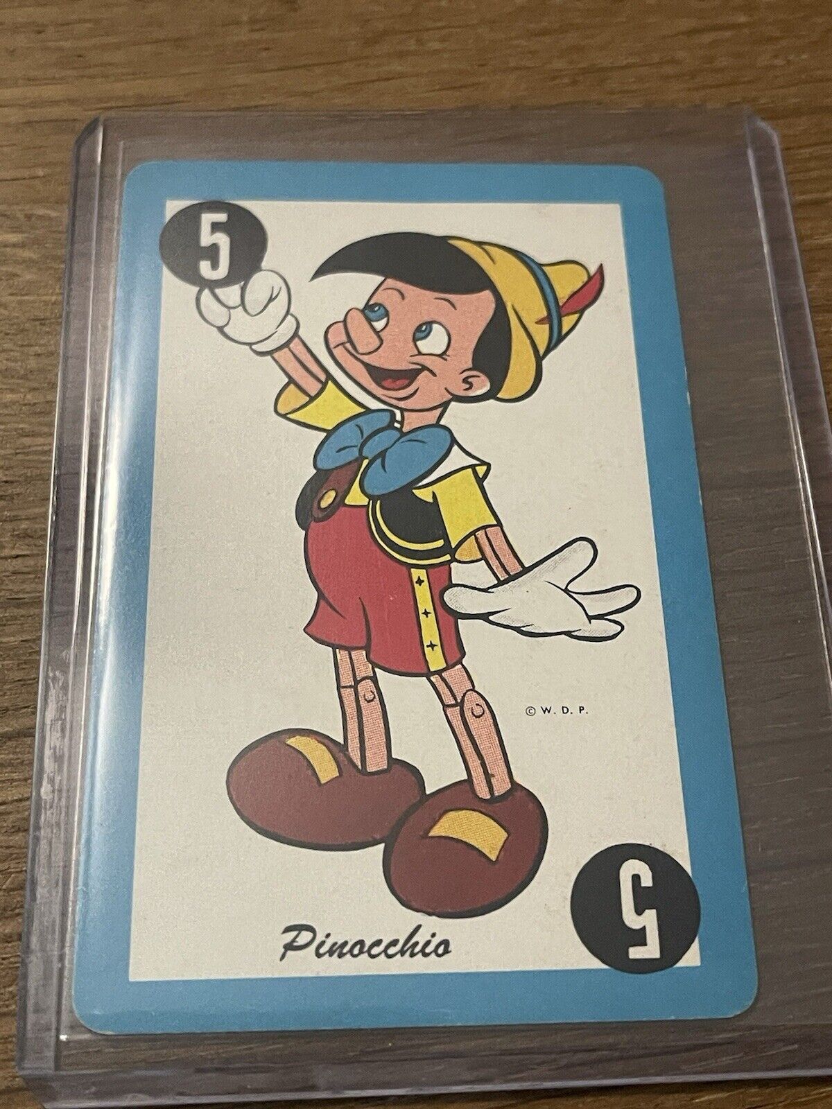1949 WALT DISNEY PRODUCTIONS 🎥 WHITMAN CARD GAME PINOCCHIO PLAYING CARD