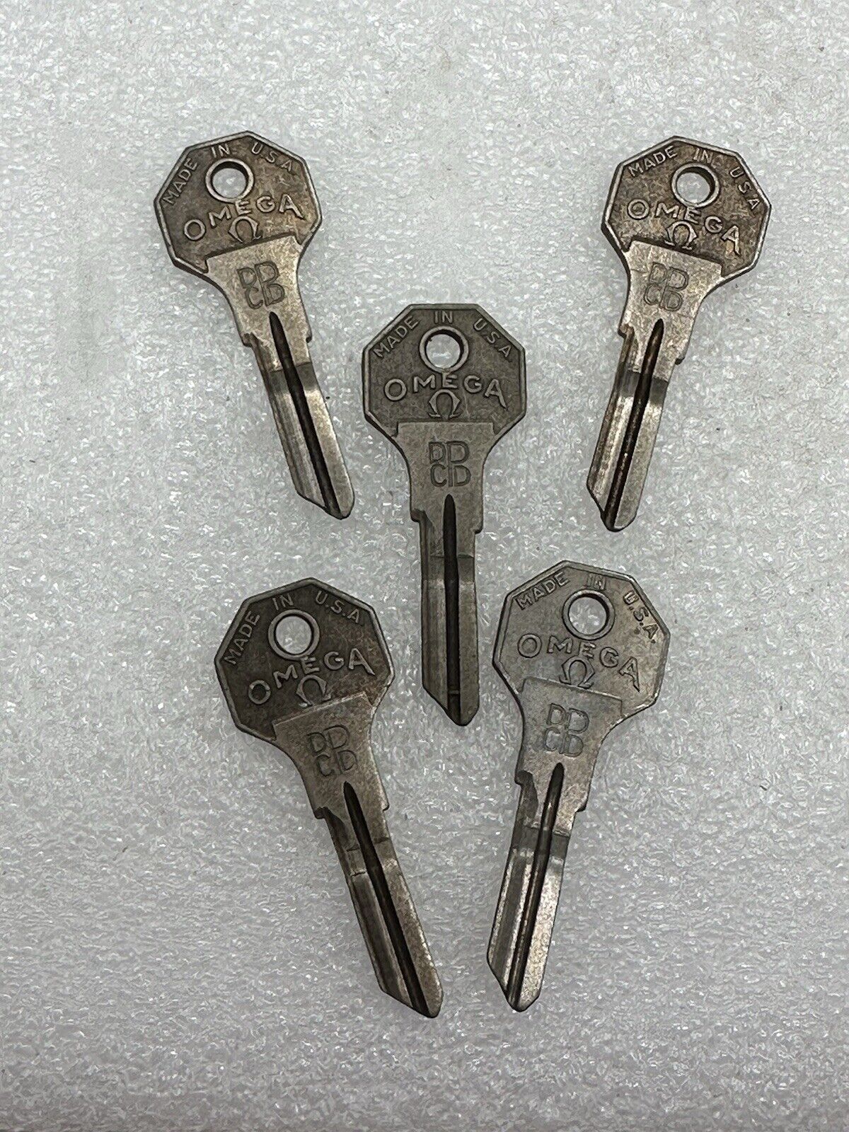 Lot Of 5 Yale & Towne Omega DPCD XC Key Blanks For 1933 Chrysler Plymouth Dodge