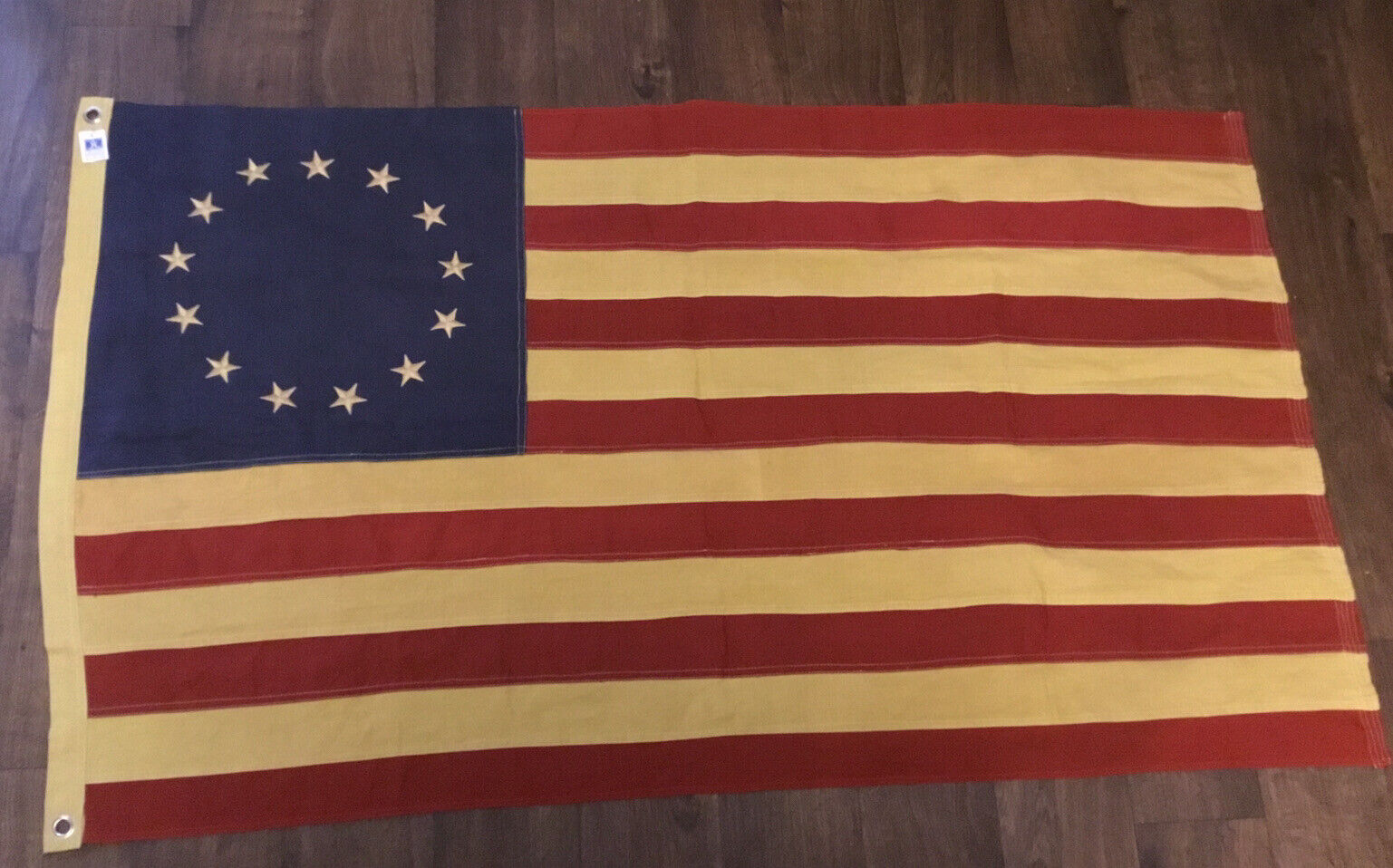 Creative Co-op 3’ x 5’ Betsy Ross Tea Stained American Flag NEW N