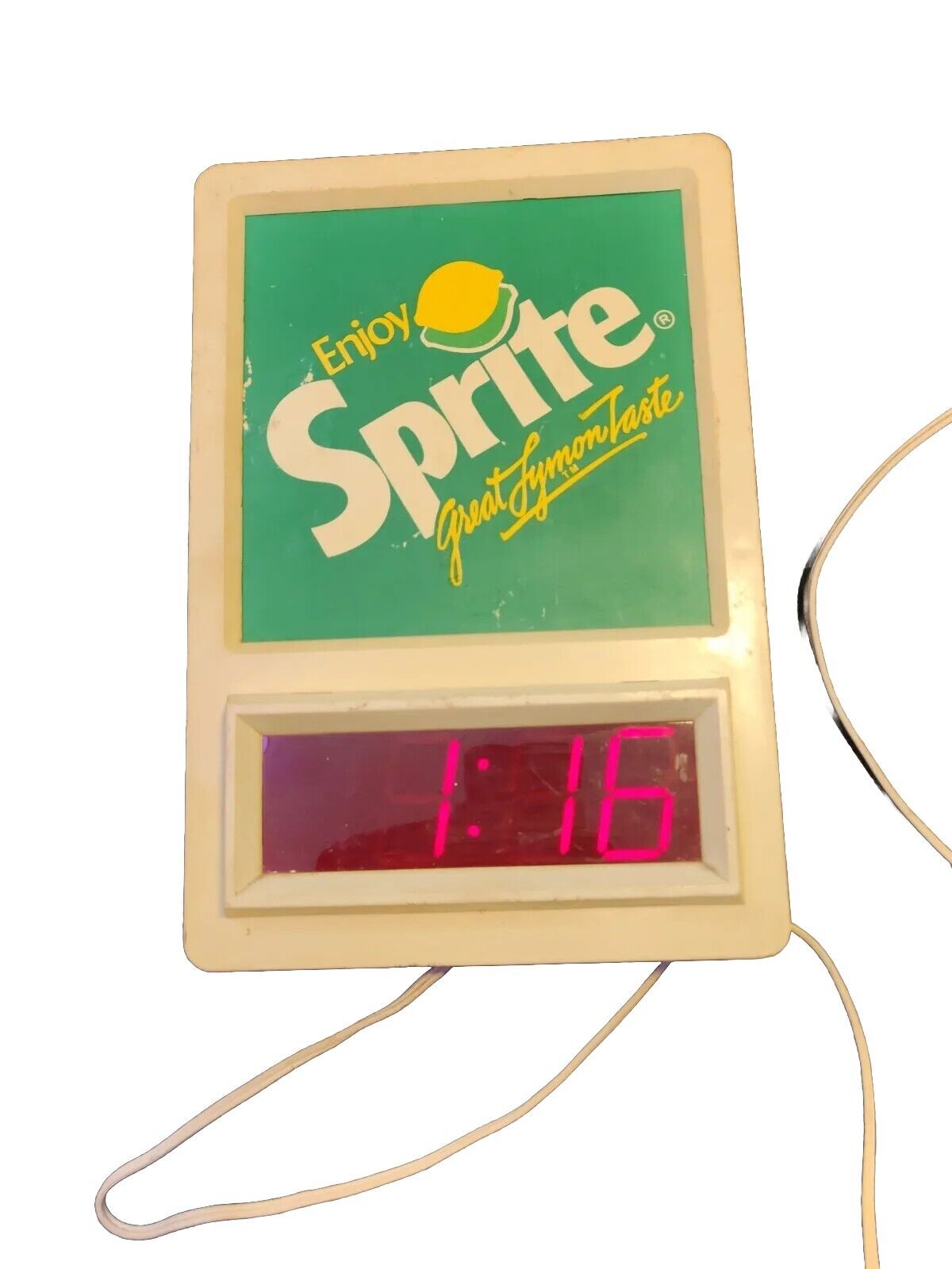 SPRITE Enjoy Soda Pop Digital Wall Clock - SIGN, Vintage Advertising - WORKS