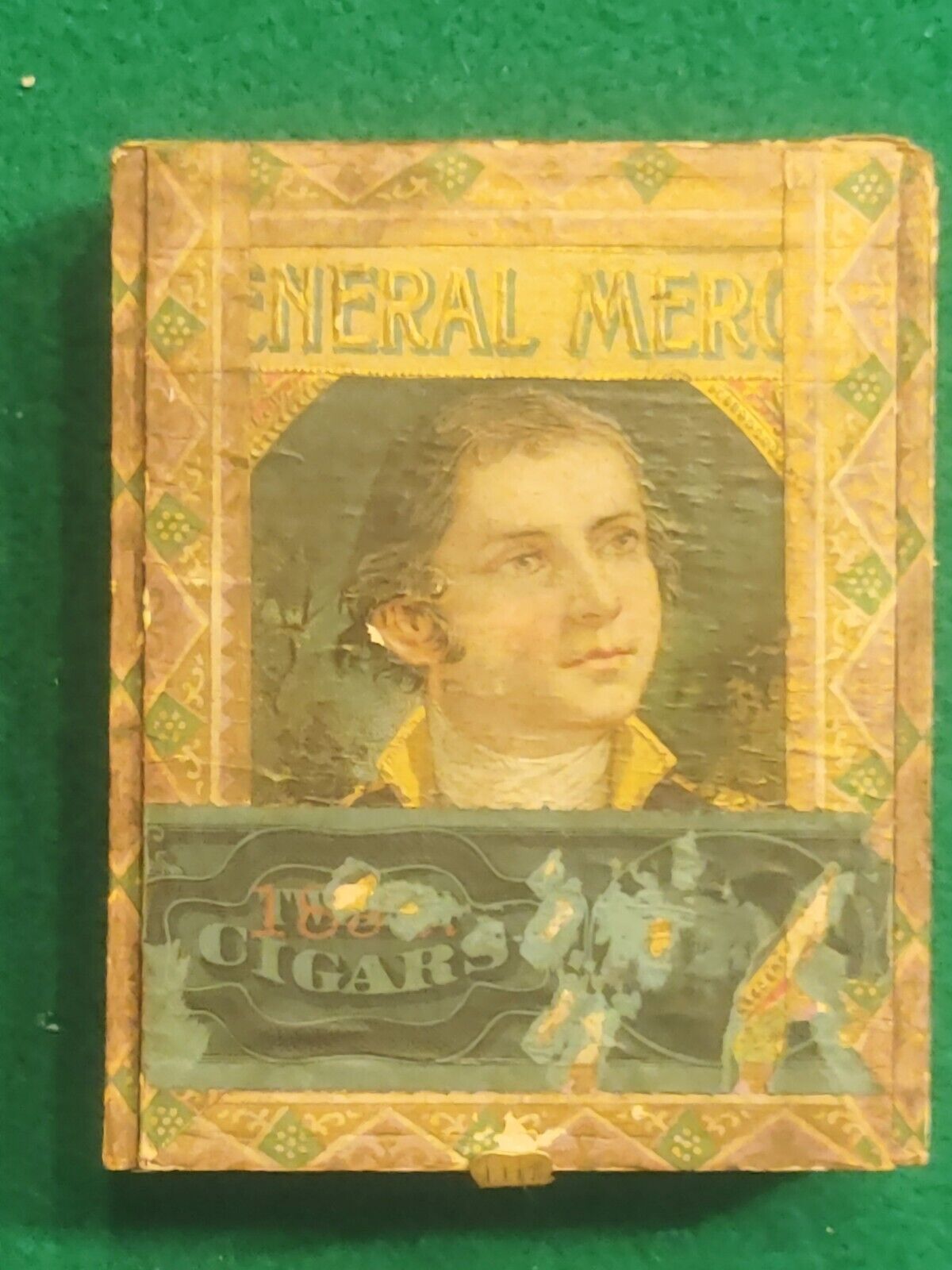 Scarce 1890\'s General Mercer Cigar Box Revolutionary War 