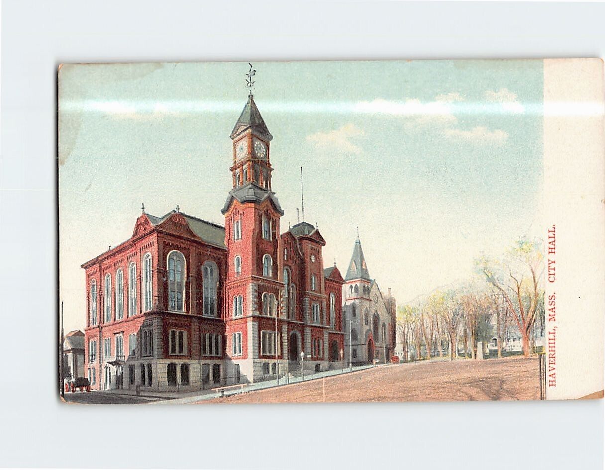Postcard City Hall Haverhill Massachusetts USA