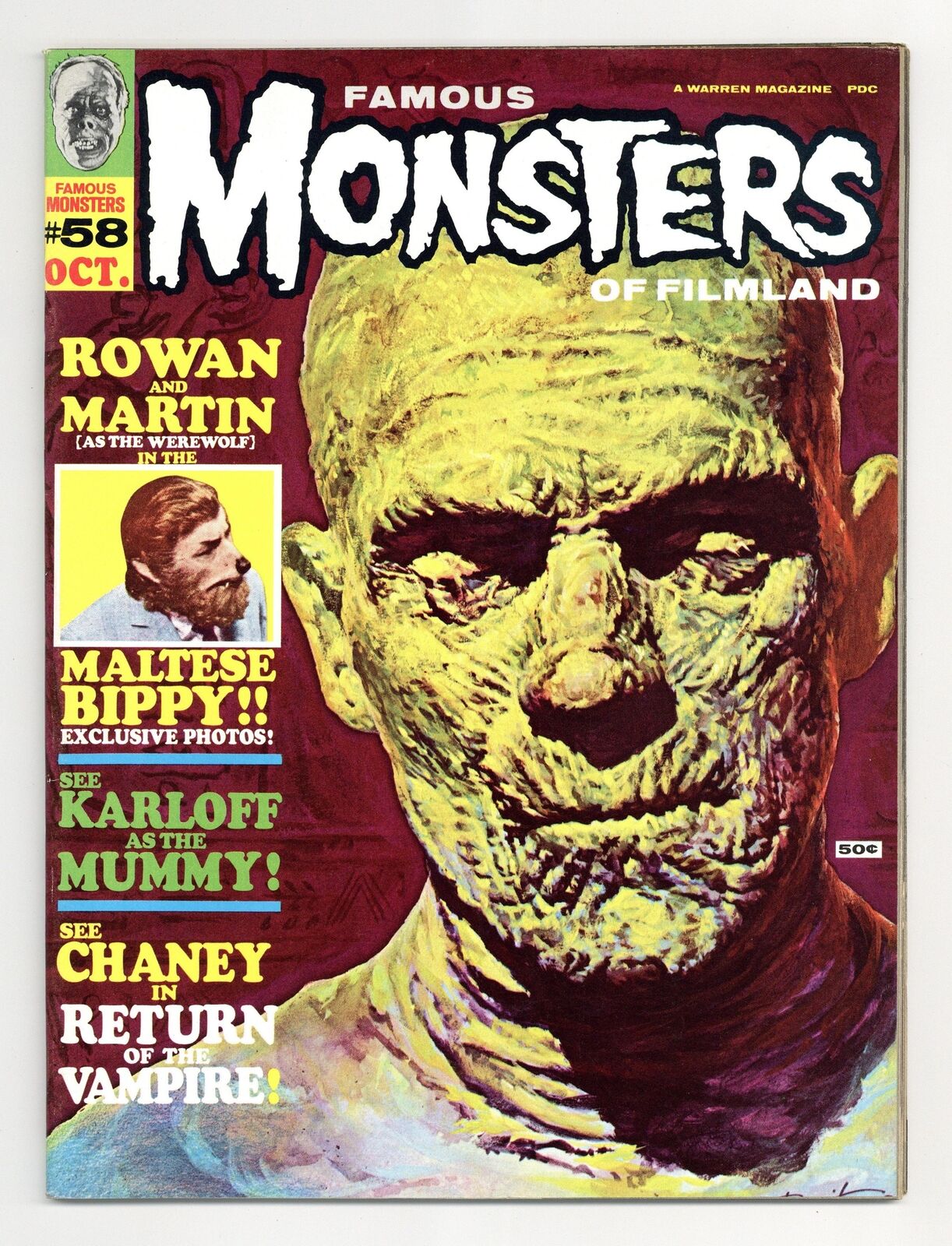 Famous Monsters of Filmland Magazine #58 VF- 7.5 1969