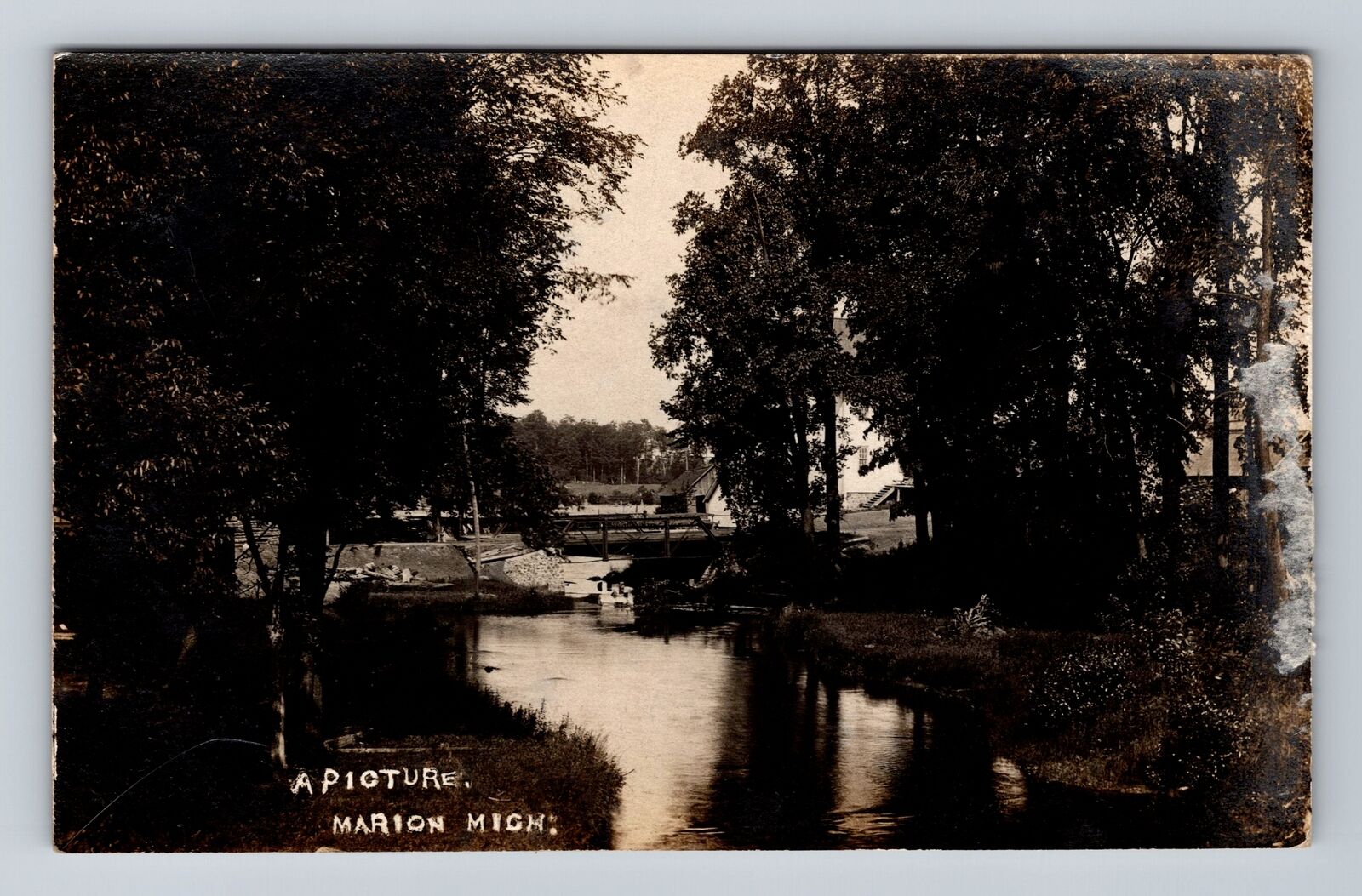 Marion MI-Michigan, RPPC, Scenic View, Antique, Souvenir Vintage Postcard