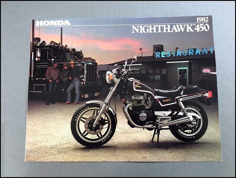 1982 Honda Nighthawk 450 CB450SC Bike Motorcycle Vintage Sales Brochure Folder
