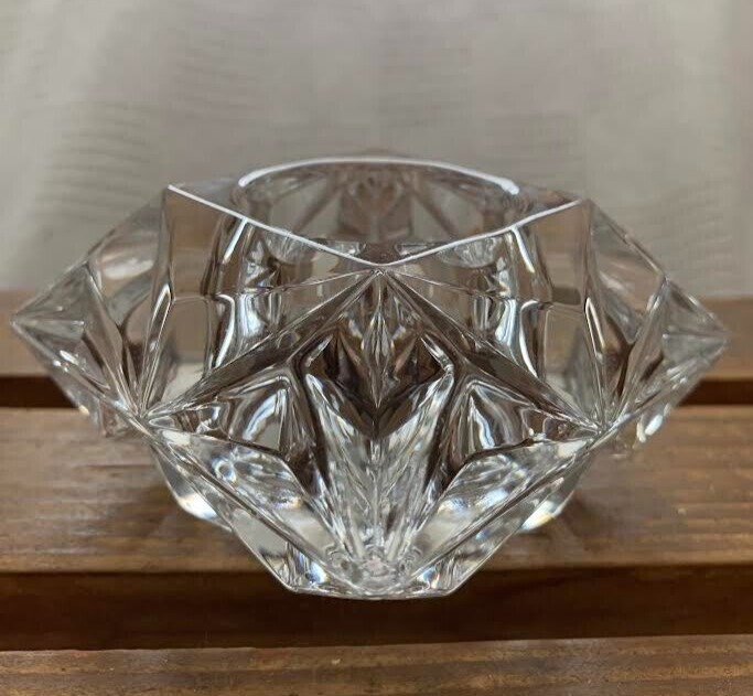Beautiful Partylite Quad Heavy Prism 24% Full Lead Crystal Votive Candleholder