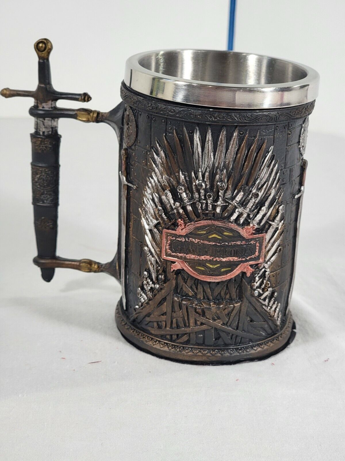 Game Of Thrones Official Merchandise Iron Throne Tankard Metal Lined Drinkware