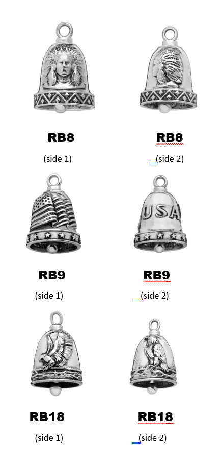Pick 1 of 3 Designs Two Sided Stainless Steel Motorcycle Ride Bells Gremlin Bell