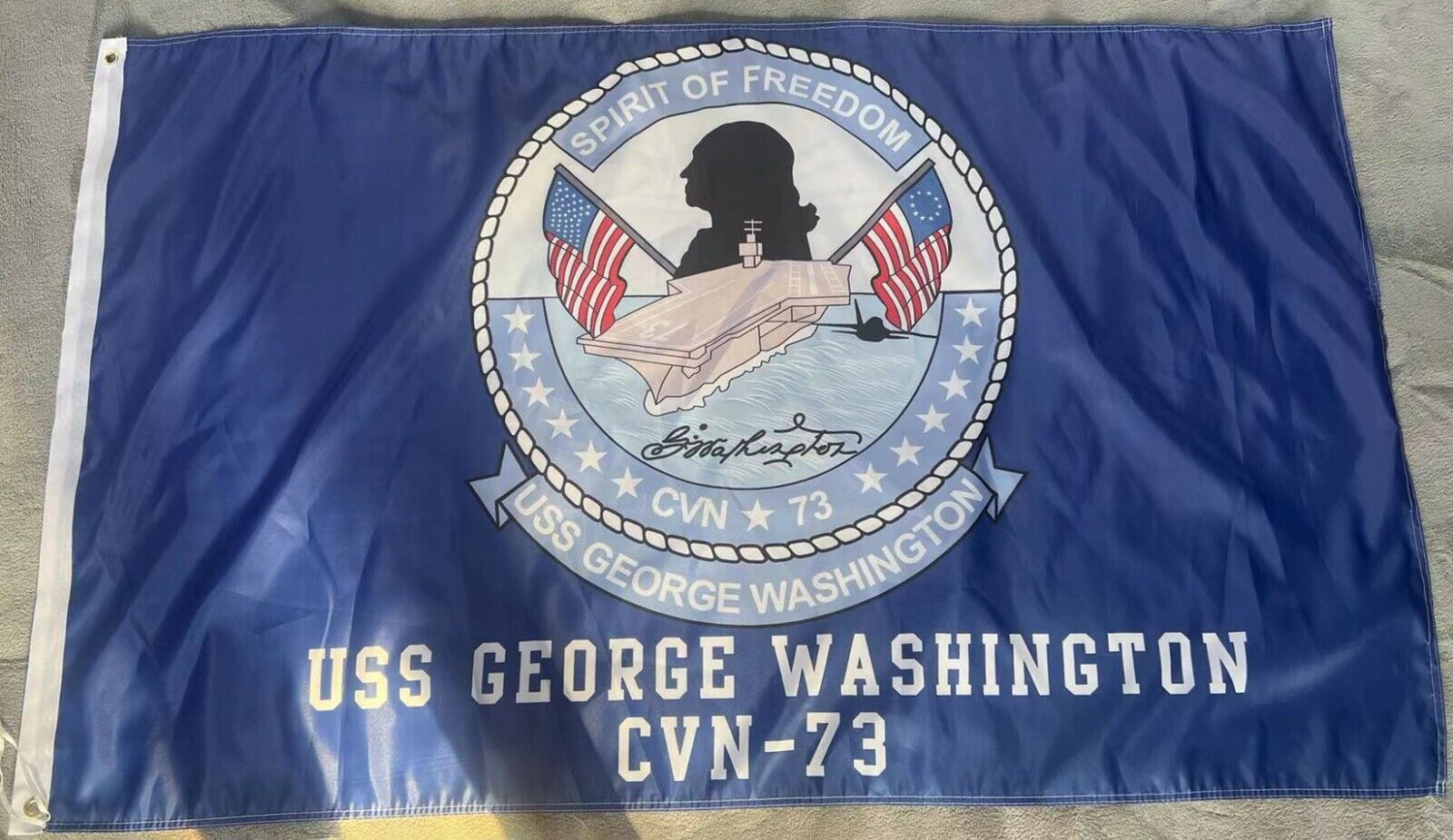 USN USS George Washington CVN-73  3x5 ft Single-Sided Flag Banner