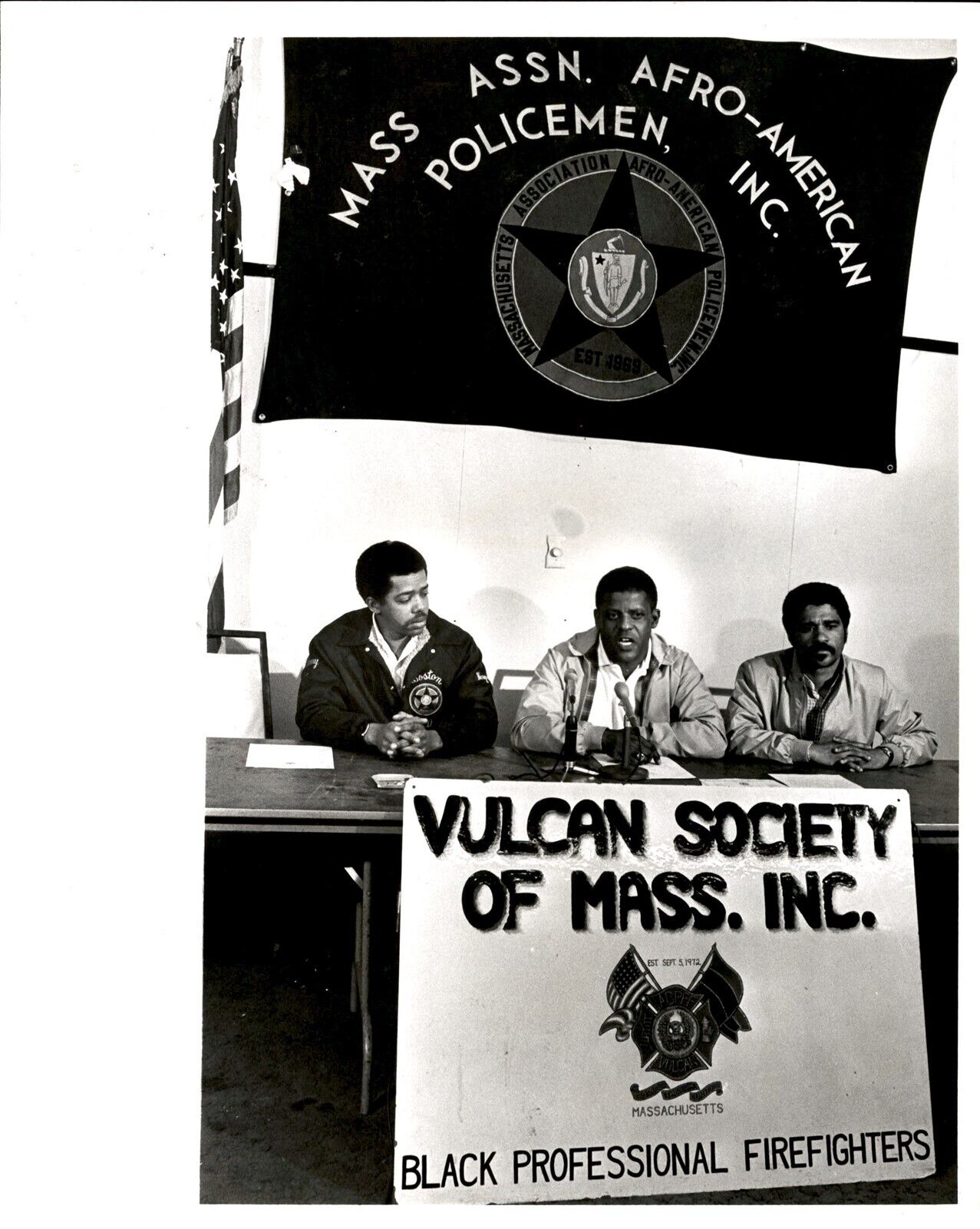 LG964 Original Photo VULCAN SOCIETY OF MASS AFRO-AMERICAN POLICEMEN FIREFIGHTERS
