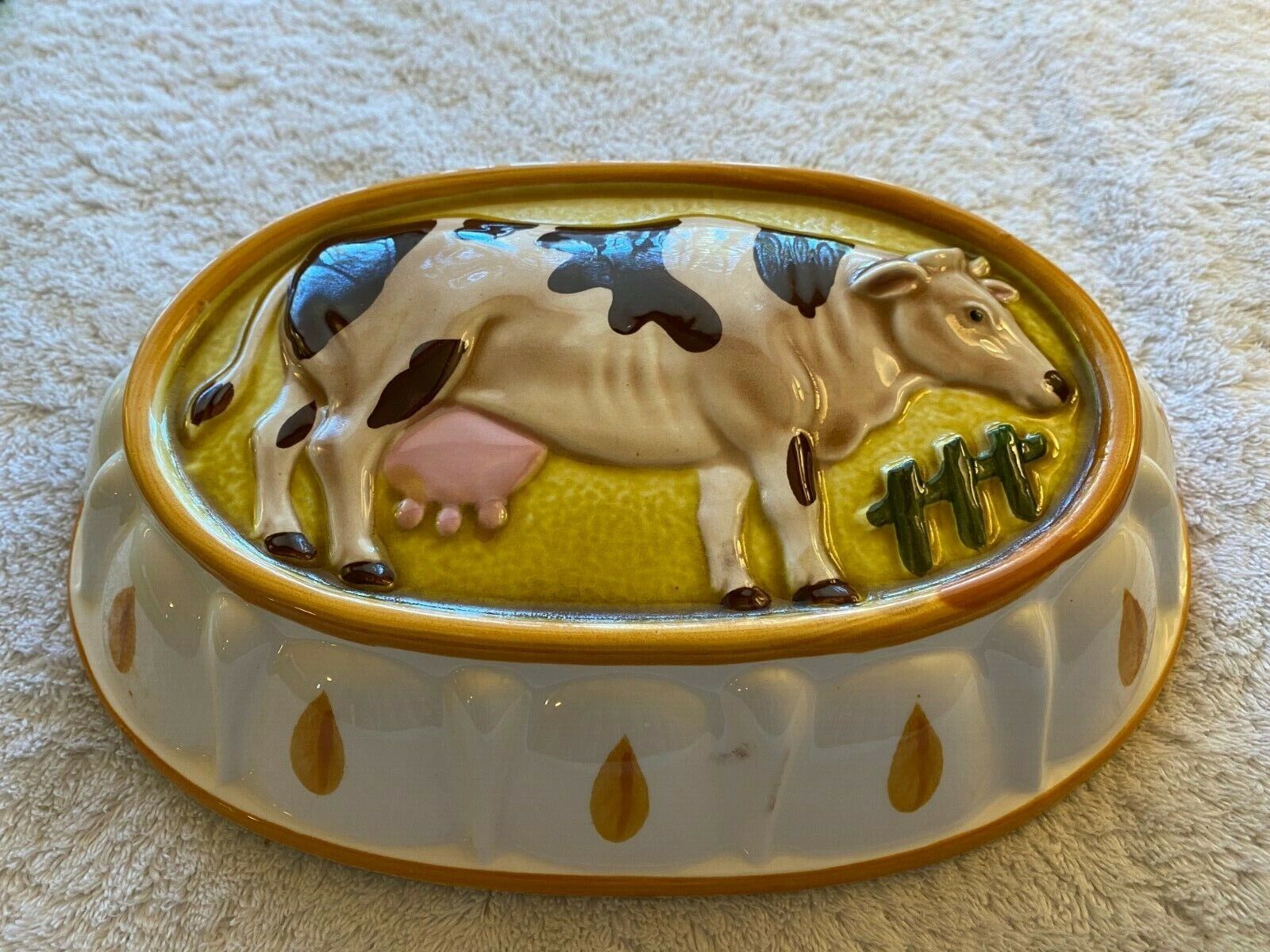 Holstein Cow, Asabi Wall Art Made in Japan Decorative Vintage Art Ready to Milk