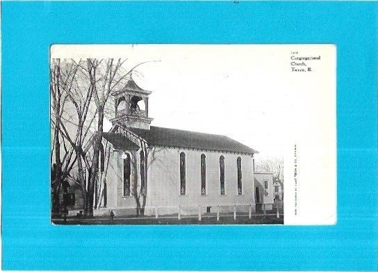 Vintage Postcard-Congregational Church, Tonica, Ilinois