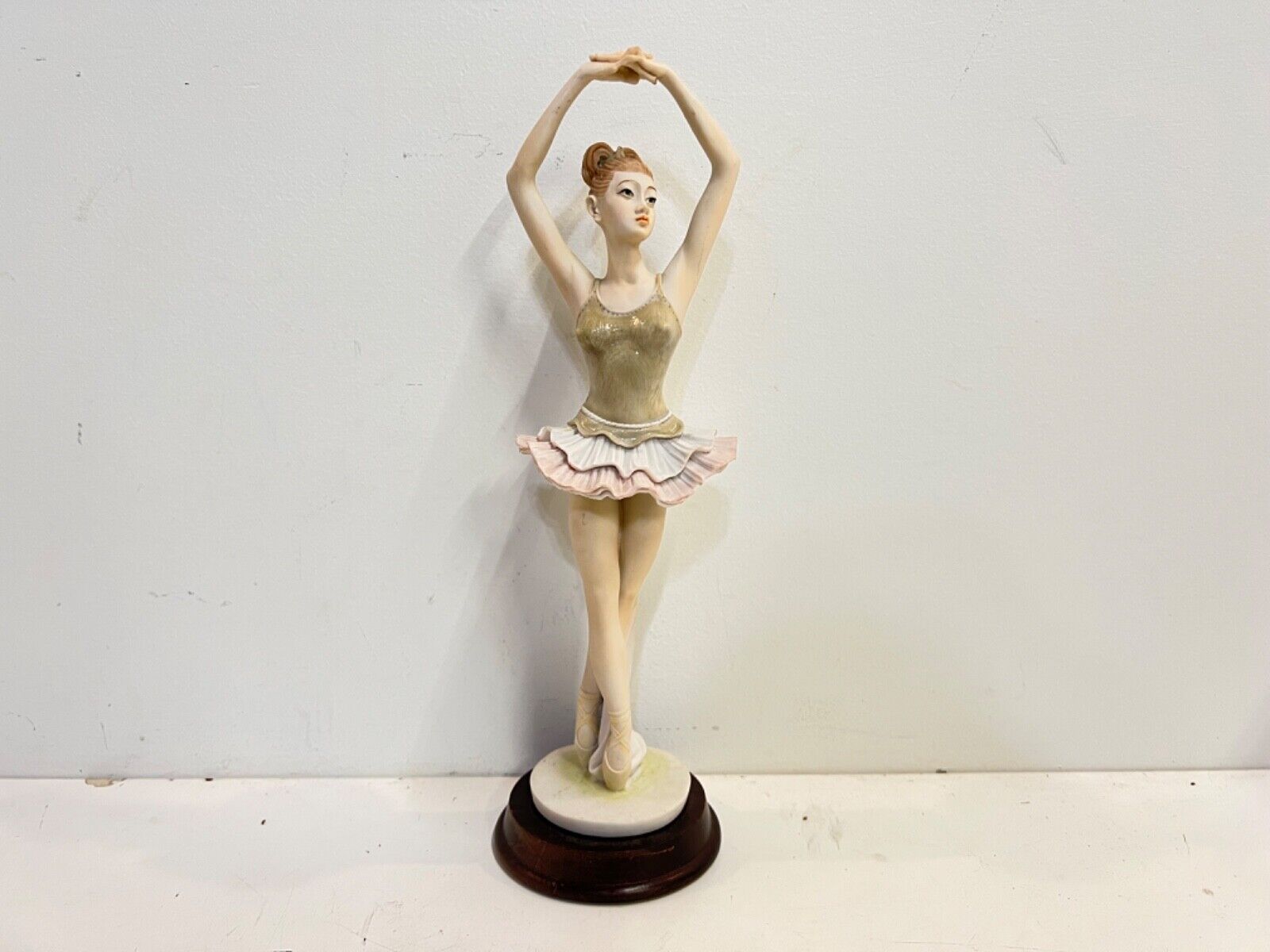 Vintage Capodimonte Pucci Blonde Ballerina Twirling Figurine