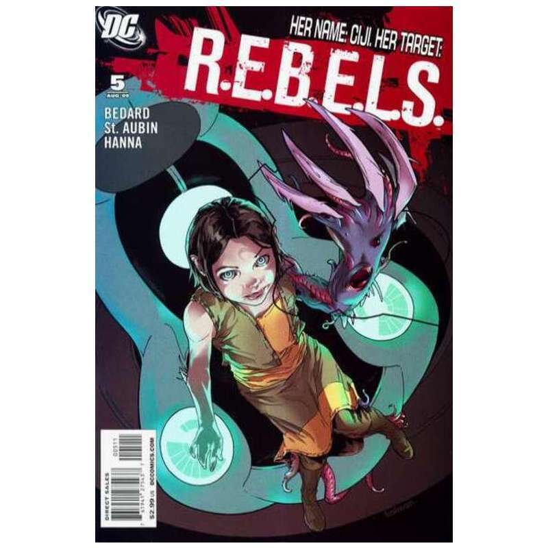 R.E.B.E.L.S. (2009 series) #5 in Near Mint condition. DC comics [z^