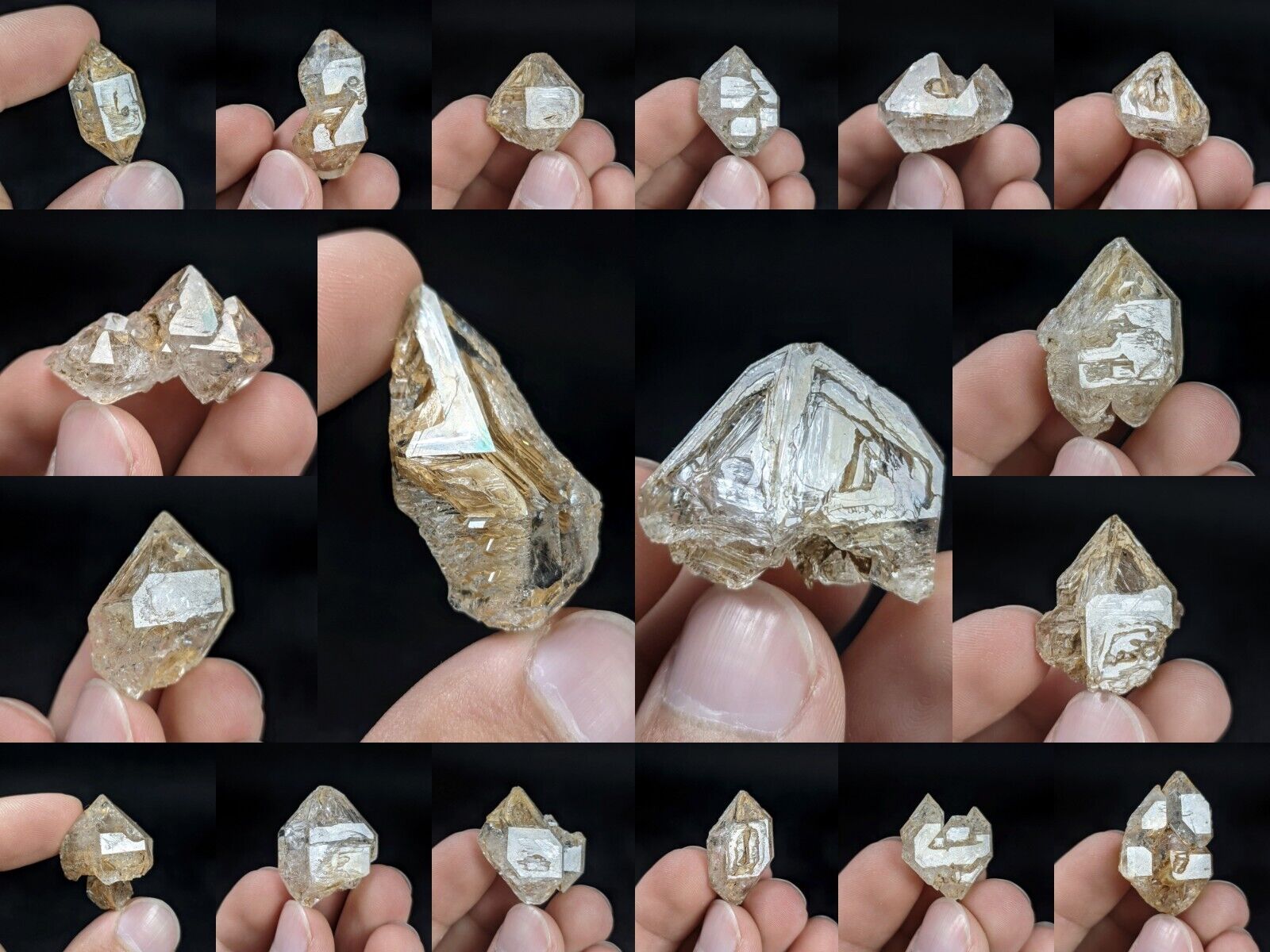 Natural Window Quartz small size crystals 50 pcs lot, Balochistan Pak, 355 grams