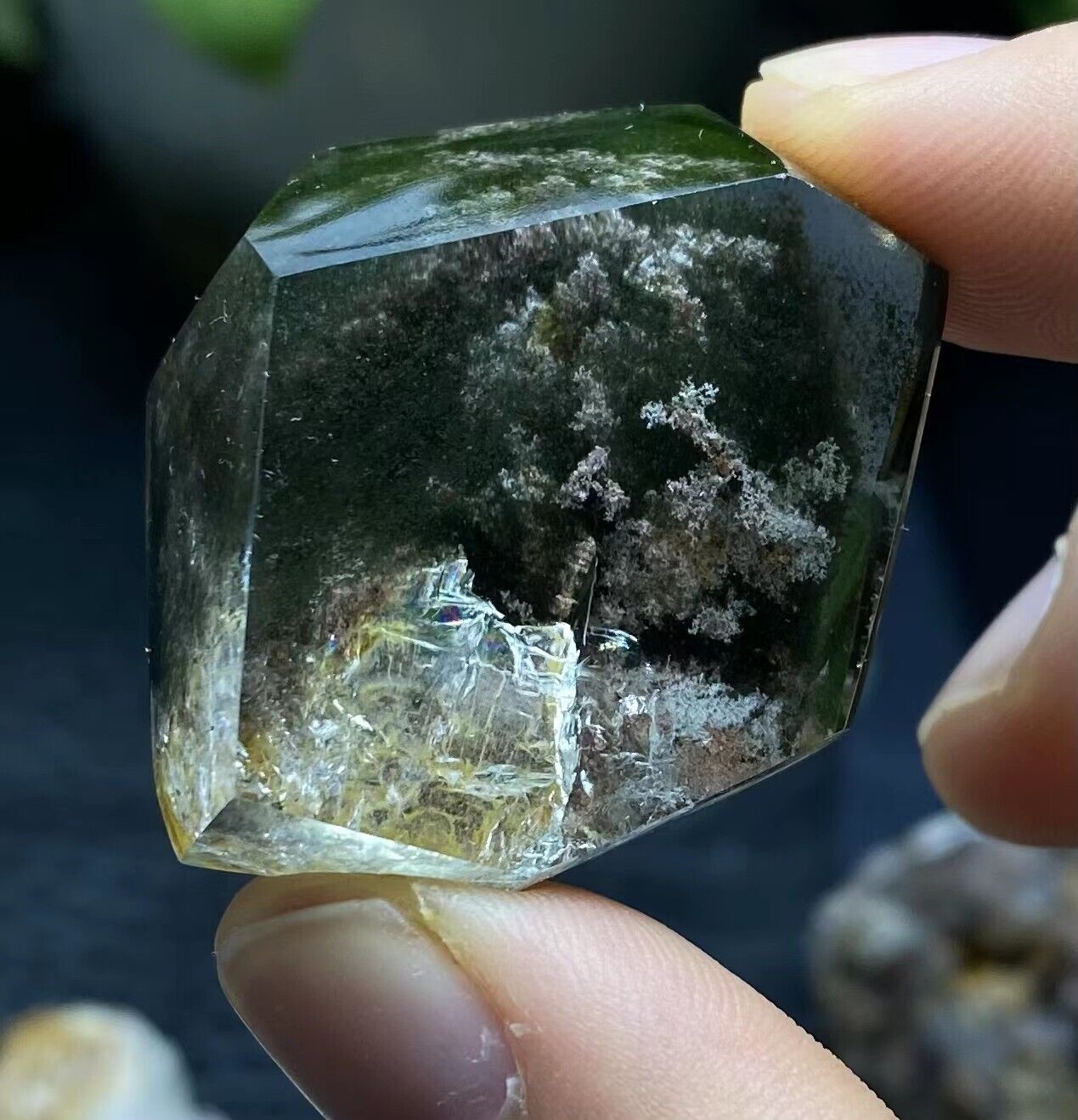 WOW！！Rare TOP Natural hyaline Green Phantom ghost Garden Quartz Vision Crystal