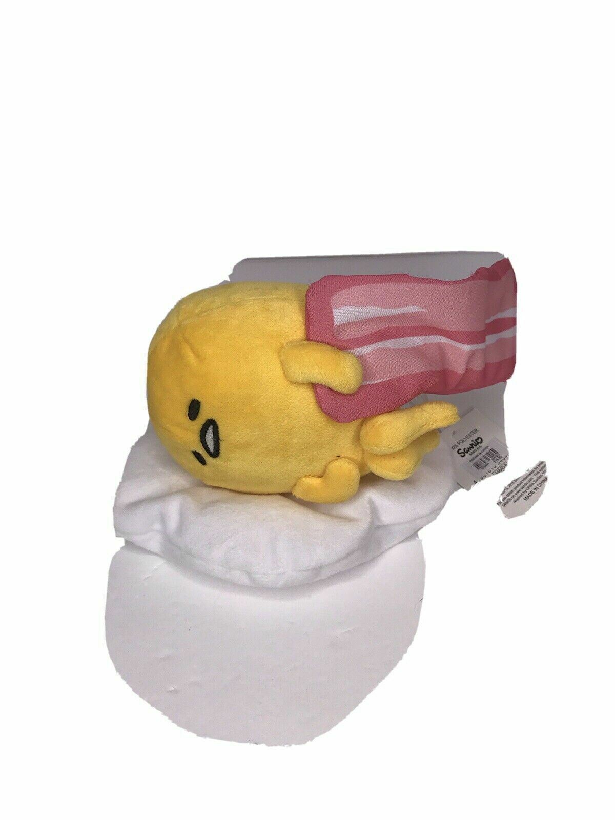 Gudetama Egg Bacon Petite Mascot Sanrio Lying On Side Blanket Plush Kawaii