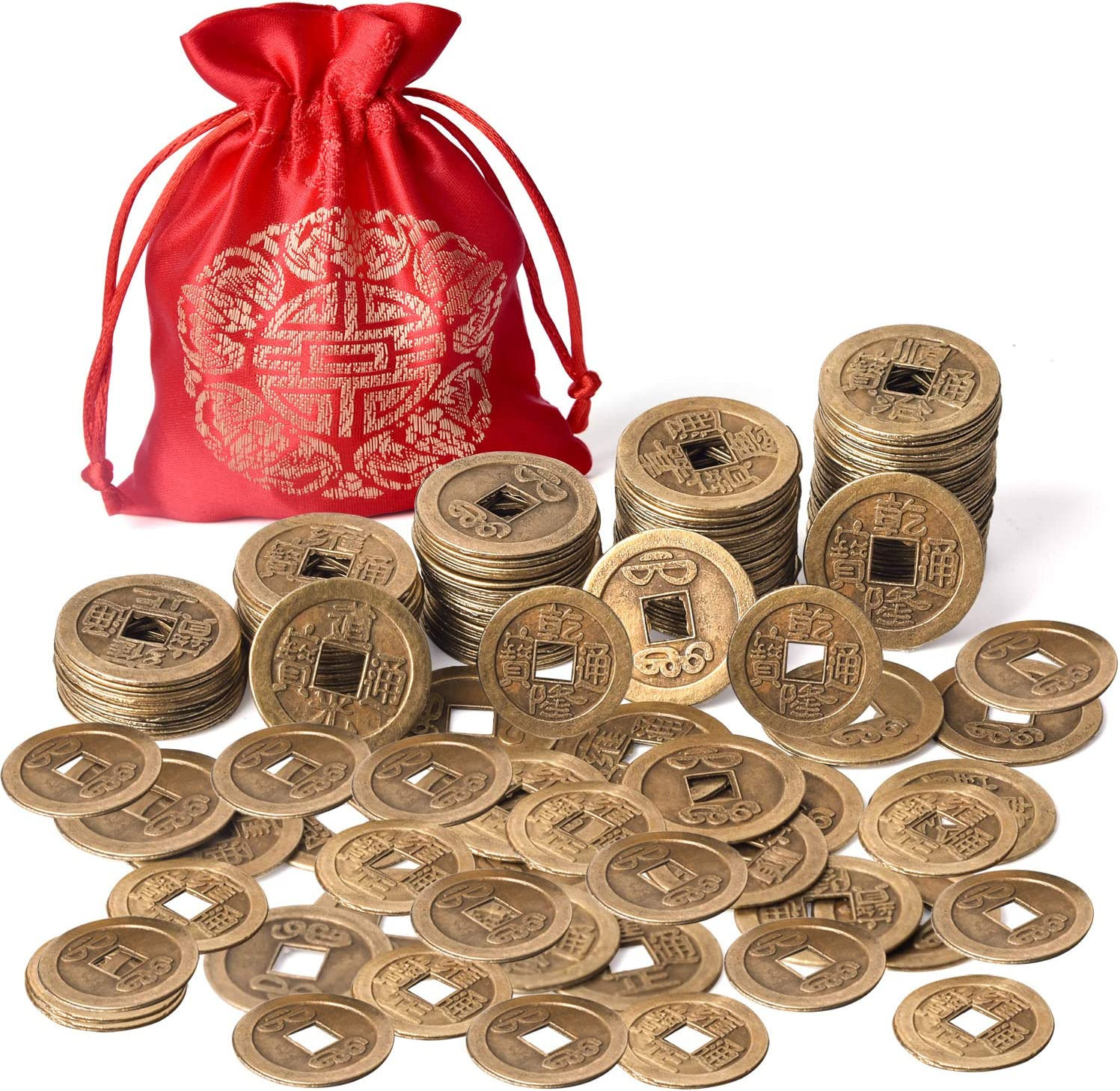 240 Pieces Chinese Fortune Coins Feng Shui I-Ching Coins Chinese Good Luck