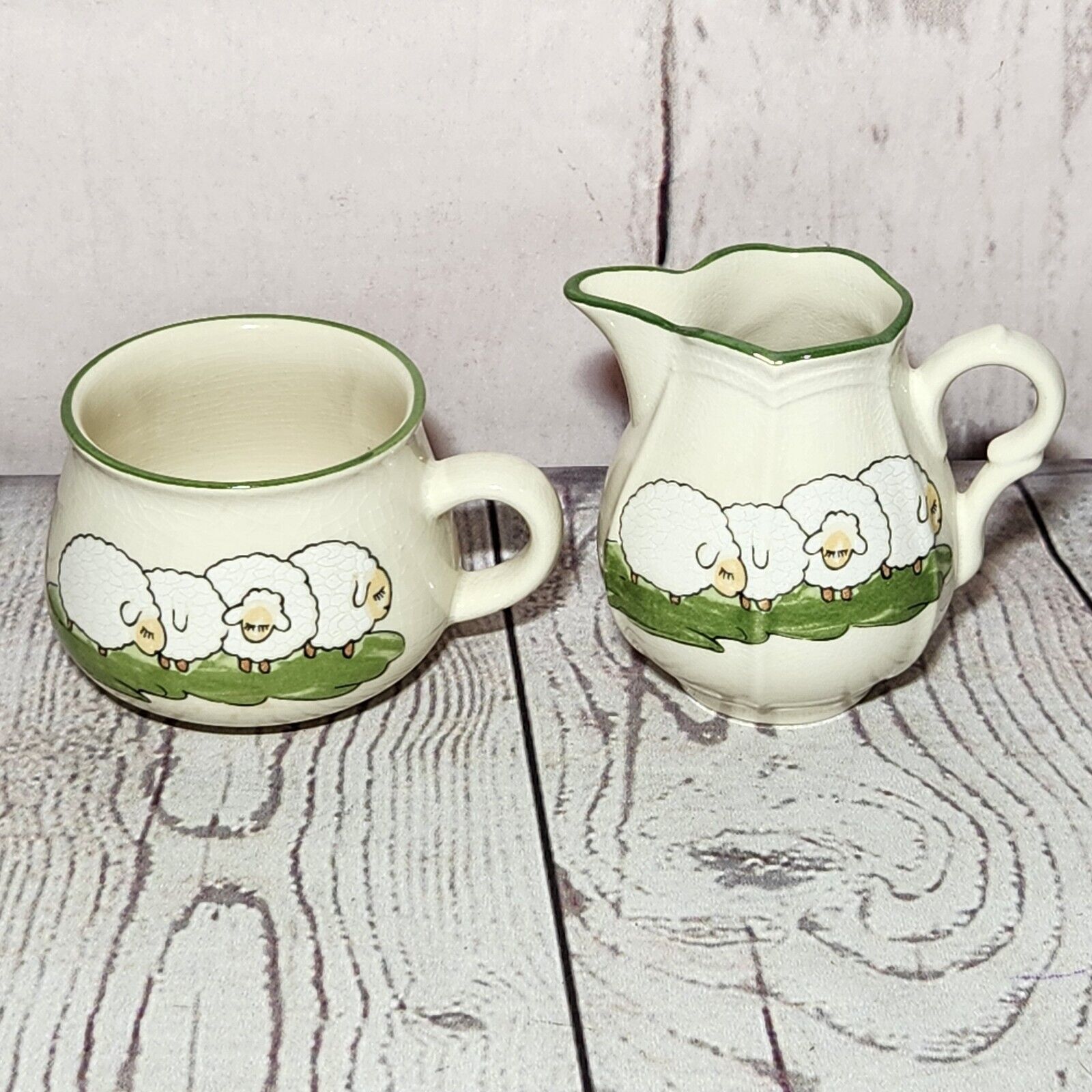 Vtg Zeller Keramik Sheep Ceramic Creamer Jug Pourer, Tea Coffee Mug Drinking Cup