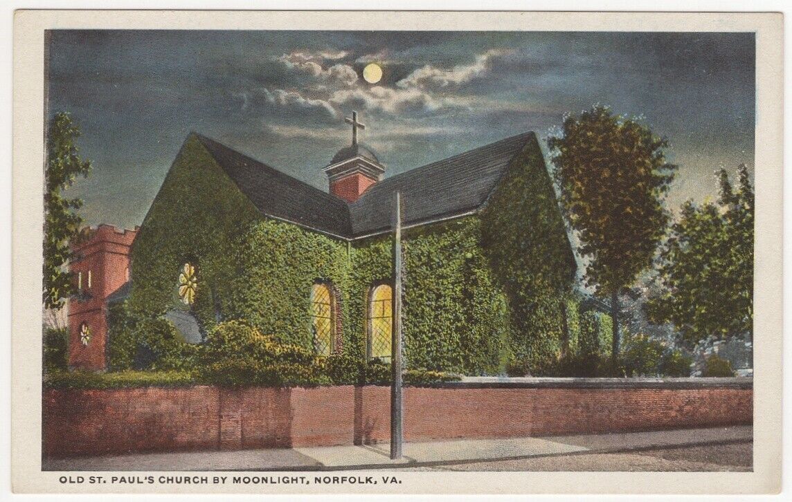Vintage Postcard, Old St. Paul\'s Church, Norfolk, Virginia