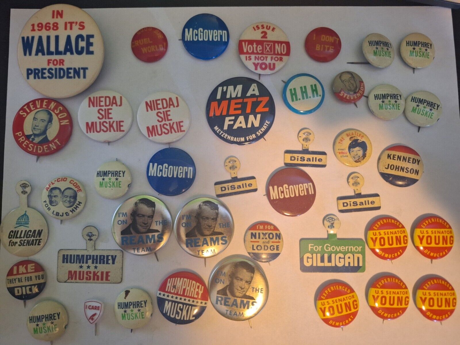 Lot of 41 Vintage Political Buttons