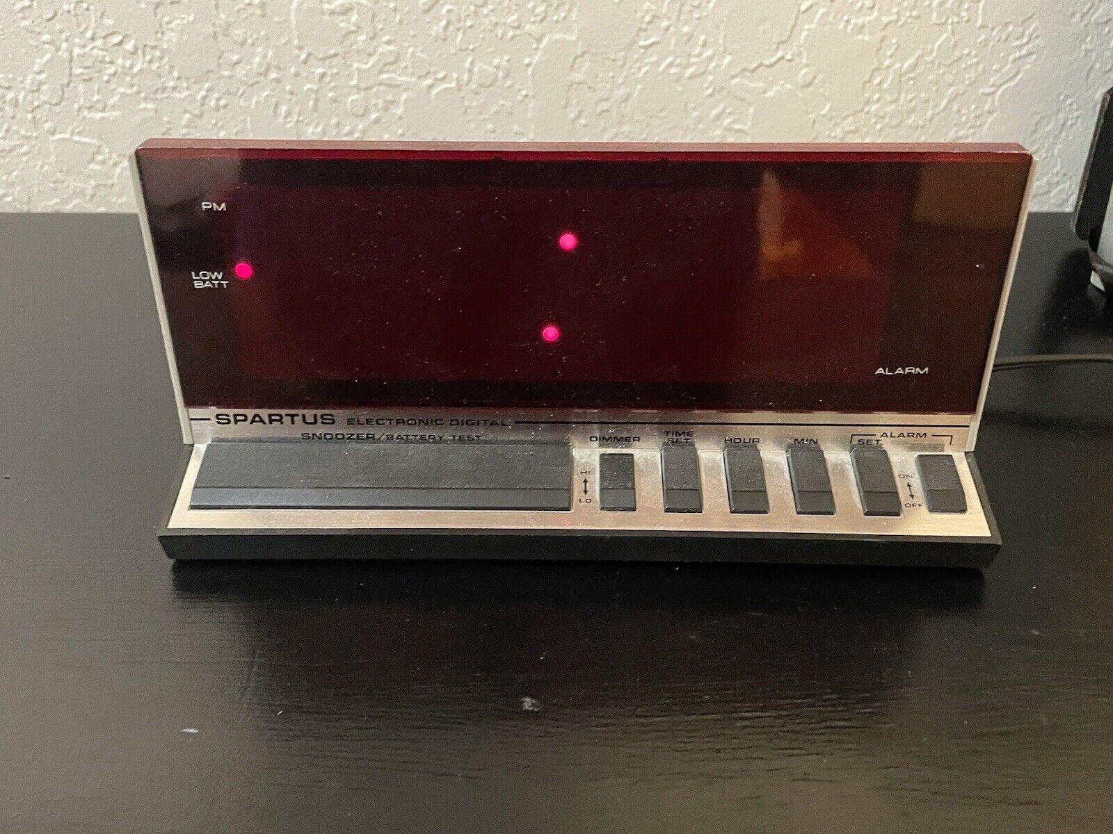 Vintage Spartus Electronic Digital Alarm Clock 1150 Large Display Retro *Tested*